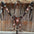 Triple Tone Floral Champagne and Clear Browband / One Ear - Triangle / Gladiator Breastcollar Tack Set #BBBC648