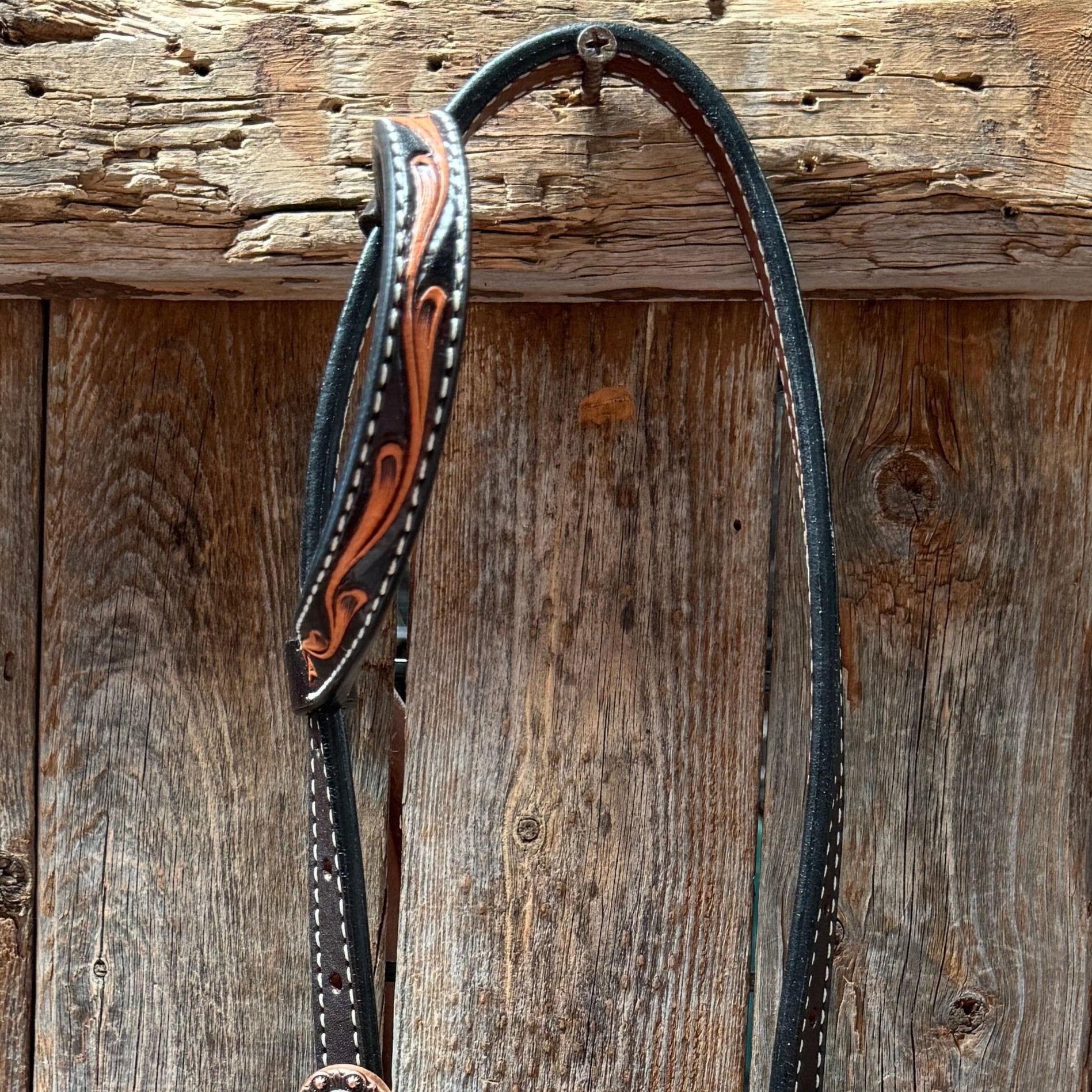 Triple Tone Floral Champagne and Clear Browband / One Ear - Triangle / Gladiator Breastcollar Tack Set #BBBC648