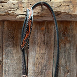 Triple Tone Floral Champagne and Clear Browband / One Ear - Triangle / Gladiator Breastcollar Tack Set #BBBC648