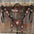 Triple Tone Floral Champagne and Clear Browband / One Ear - Triangle / Gladiator Breastcollar Tack Set #BBBC648