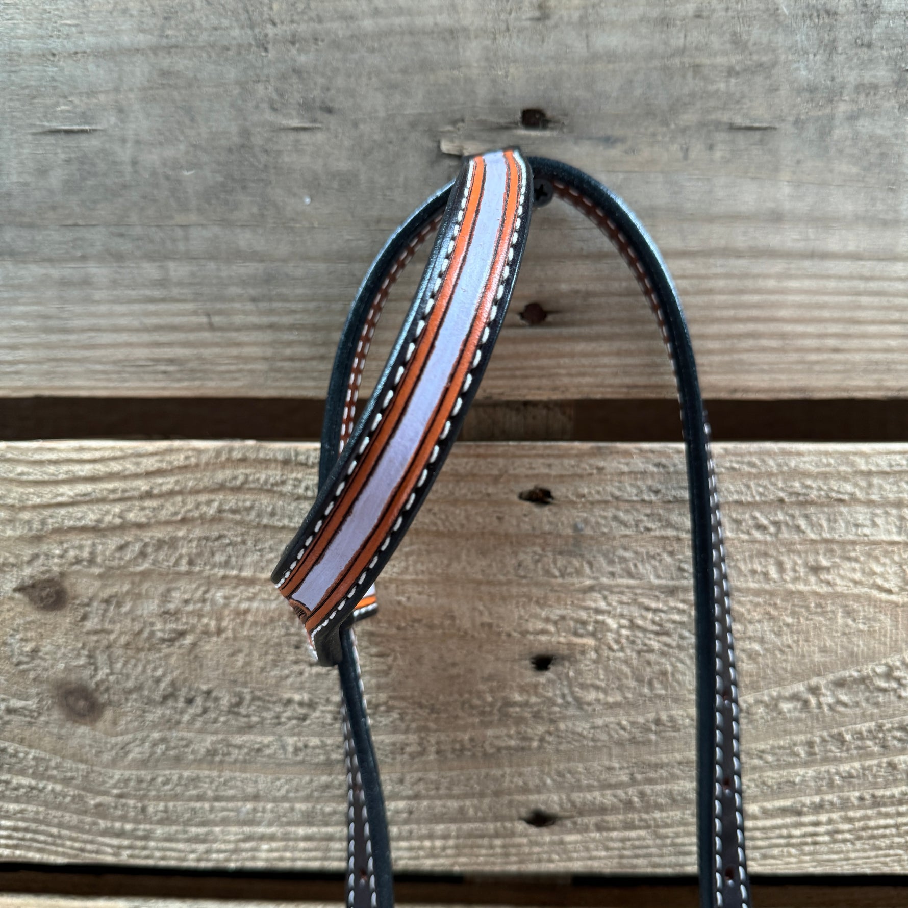 Hand Painted Floral Filigree Browband / One Ear - Breastcollar Tack Set #BBBC646