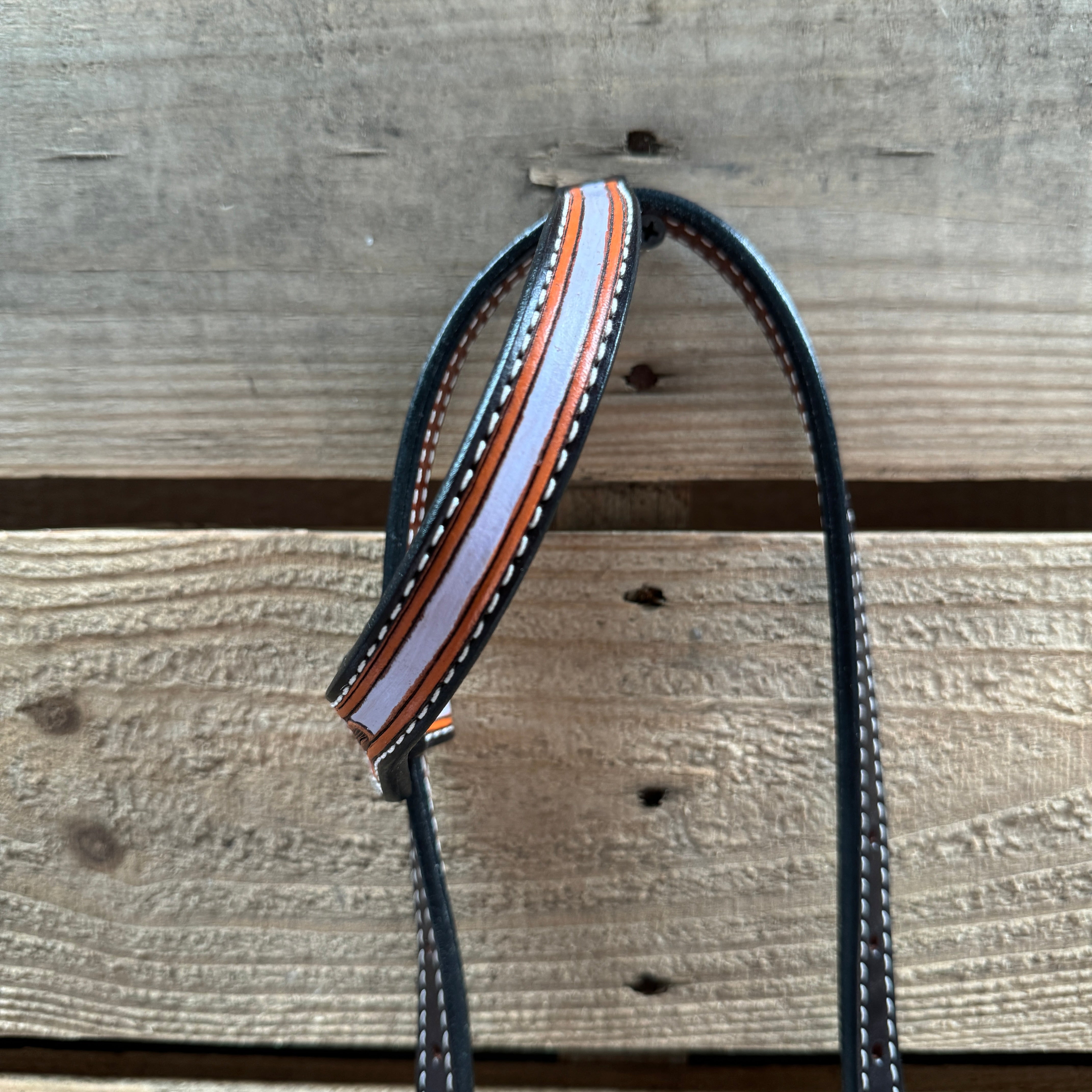 Hand Painted Floral Filigree Browband / One Ear - Breastcollar Tack Set #BBBC646