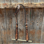 Two Tone Floral One Ear Headstall / Bridle #23080