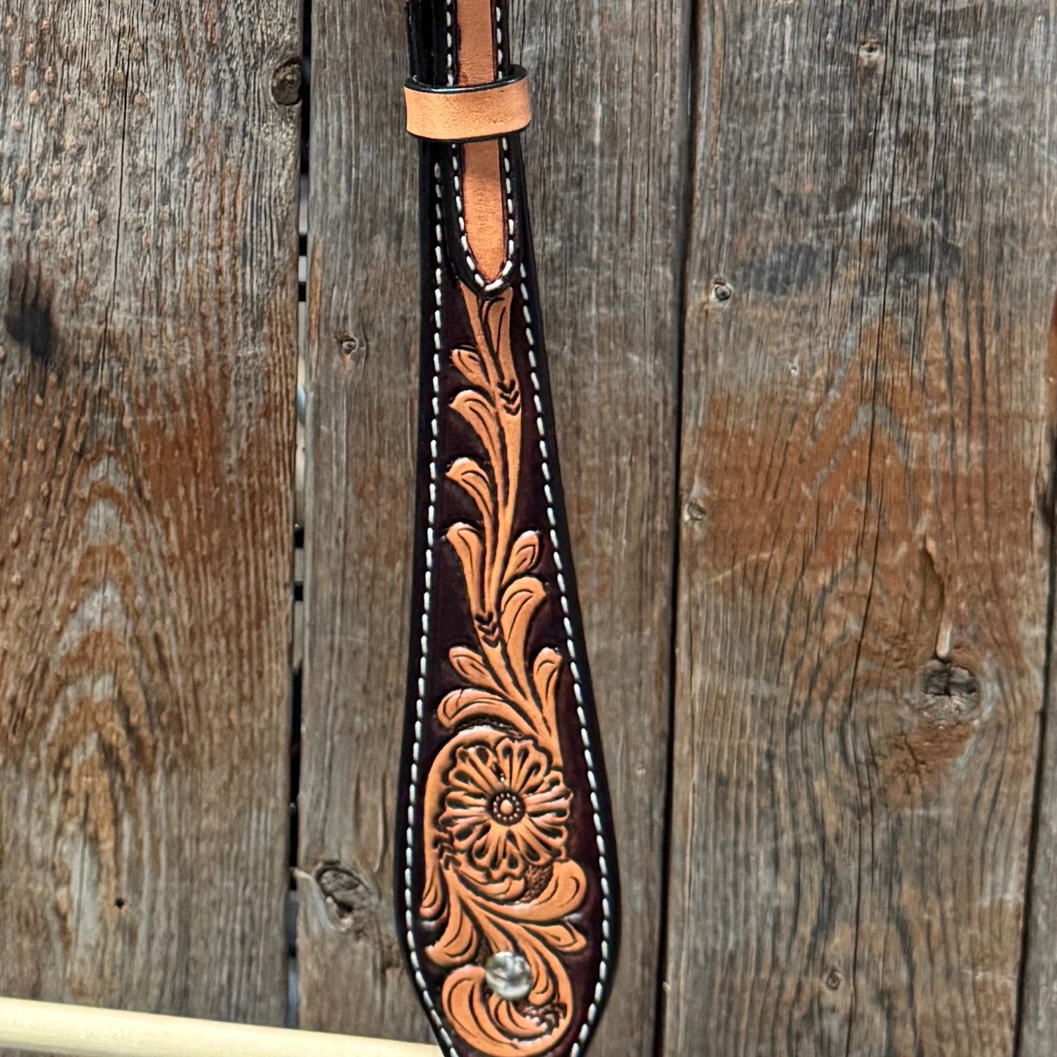 Two Tone Floral One Ear Headstall / Bridle #23080
