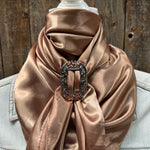 35X35" Solid Tan Wild Rag / Scarf WRS7 - Buckle Wild Rag Slides - Assorted