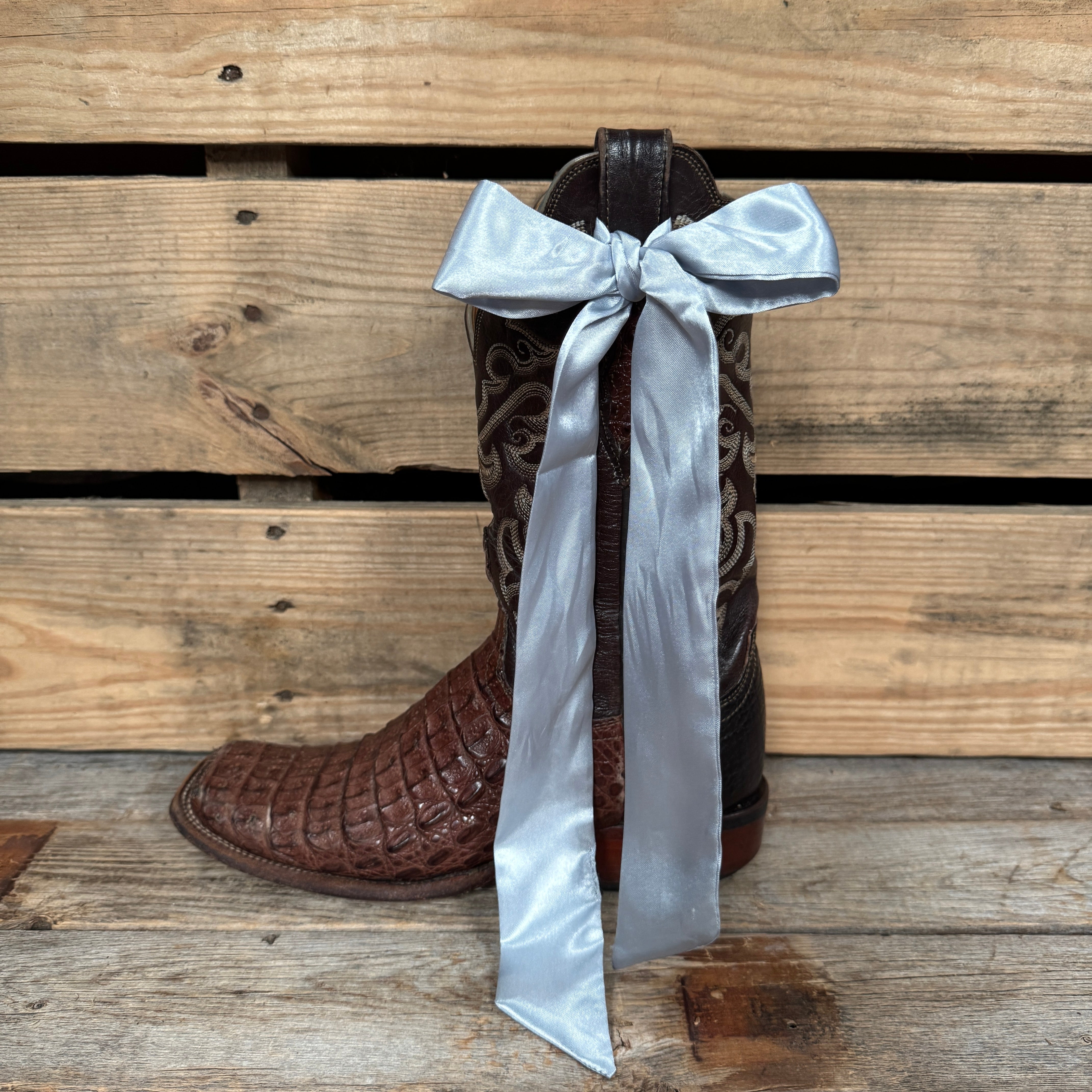 Silver / Grey Western Skinny Mini Wild Rag Scarf / Cowgirl Necktie #TW304