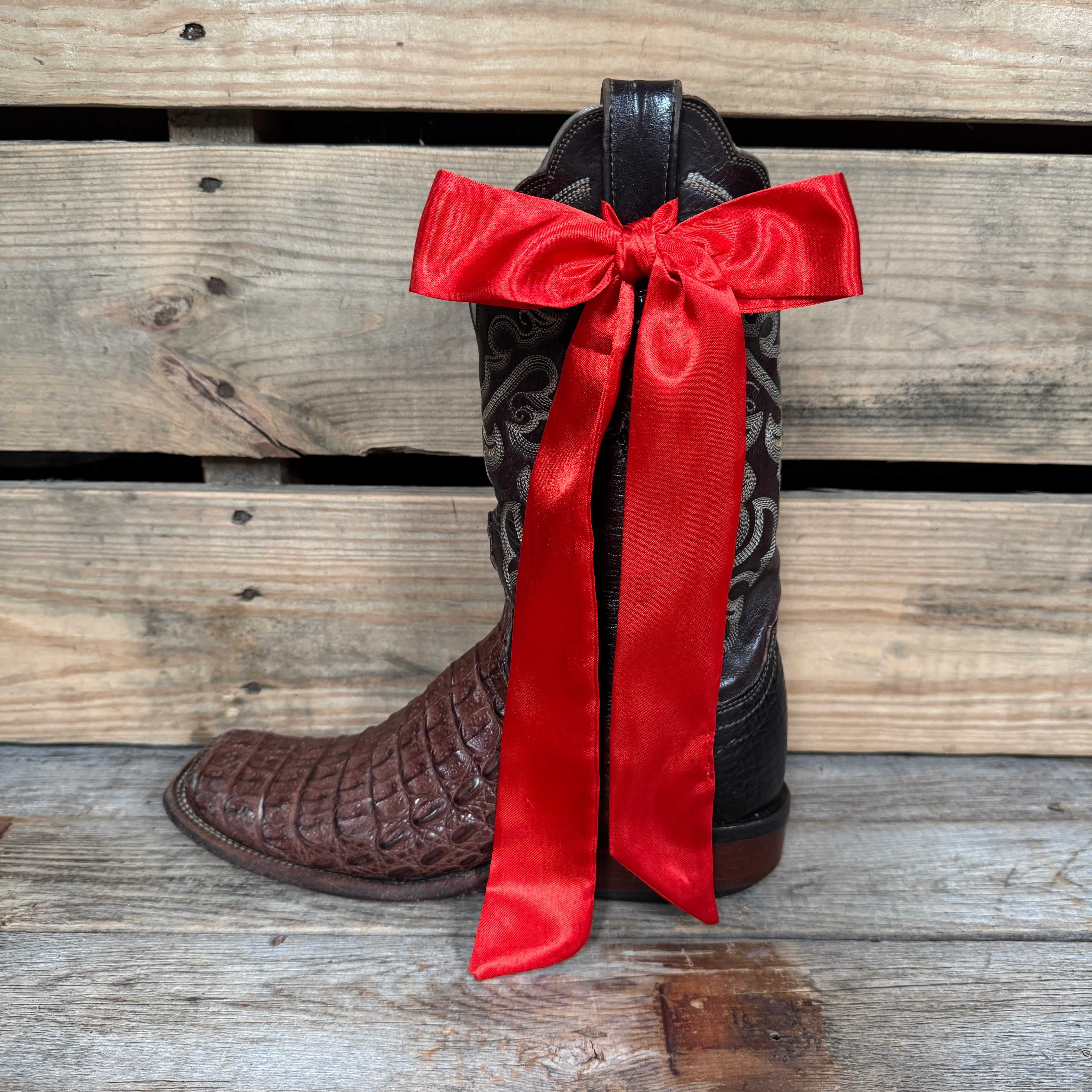 Electric Red Western Skinny Mini Wild Rag Scarf / Cowgirl Necktie #TW306
