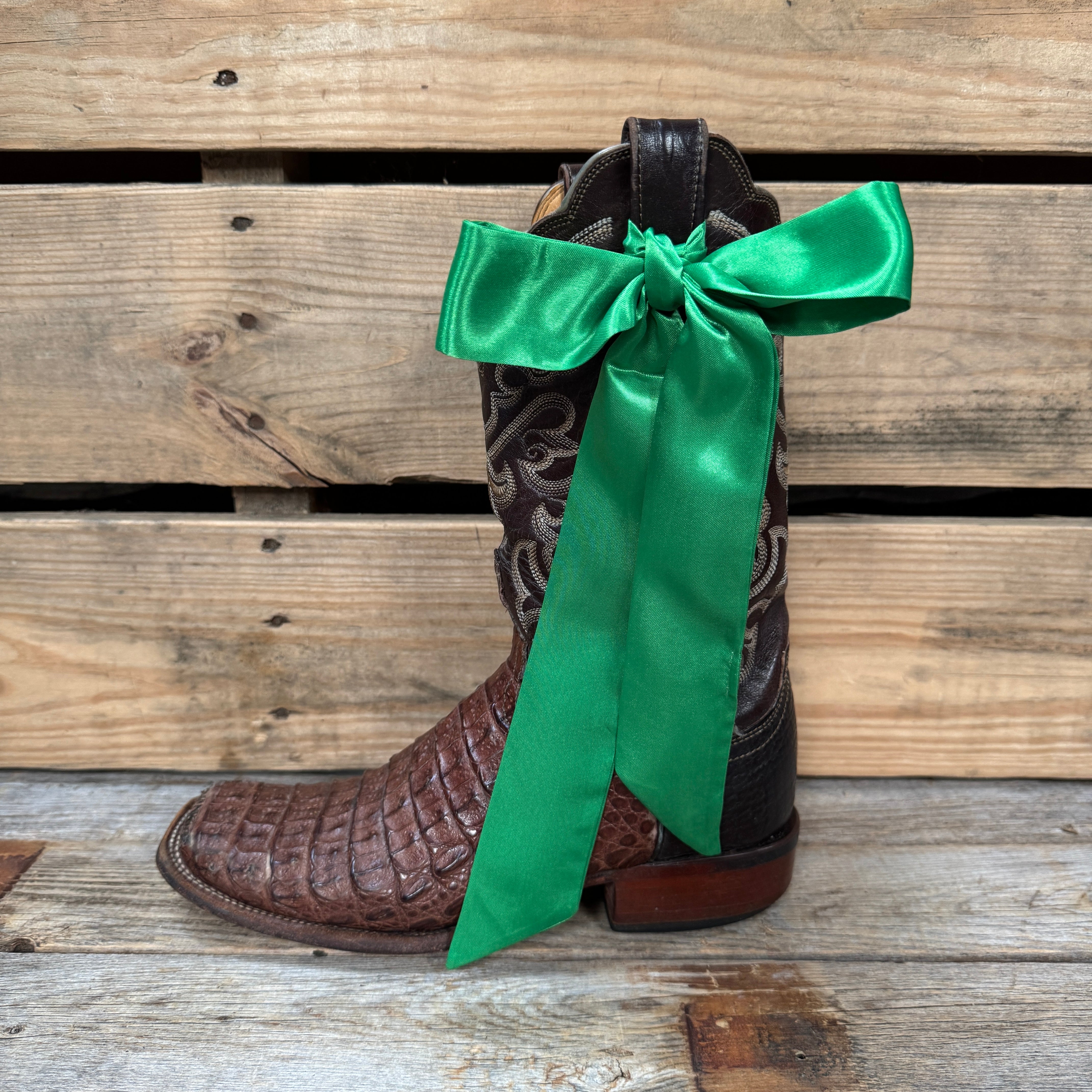 Green Western Skinny Mini Wild Rag Scarf / Cowgirl Necktie  #TW310