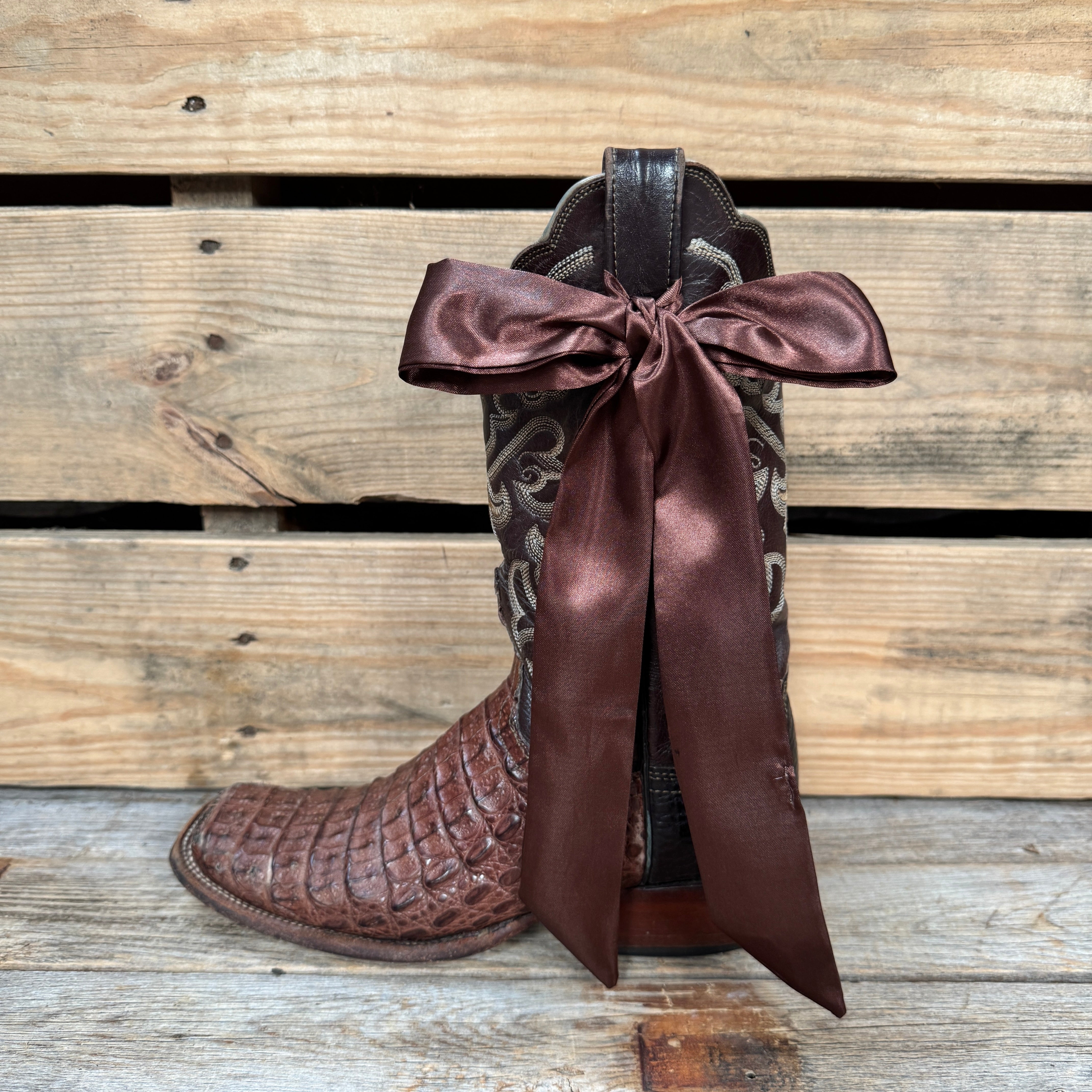 Brown Western Skinny Mini Wild Rag Scarf / Cowgirl Necktie #TW311