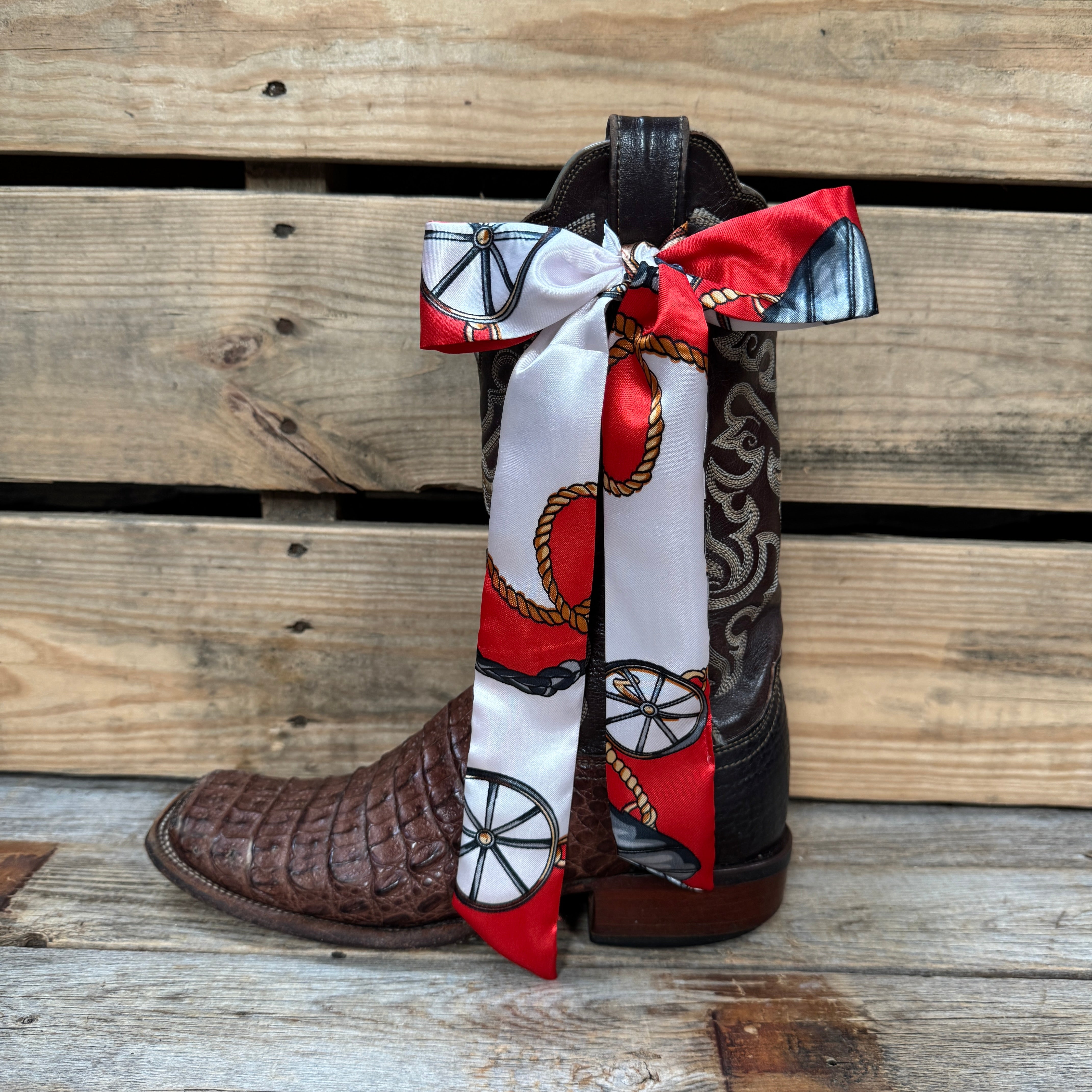 Red Western Skinny Mini Wild Rag Scarf / Cowgirl Necktie #TW322