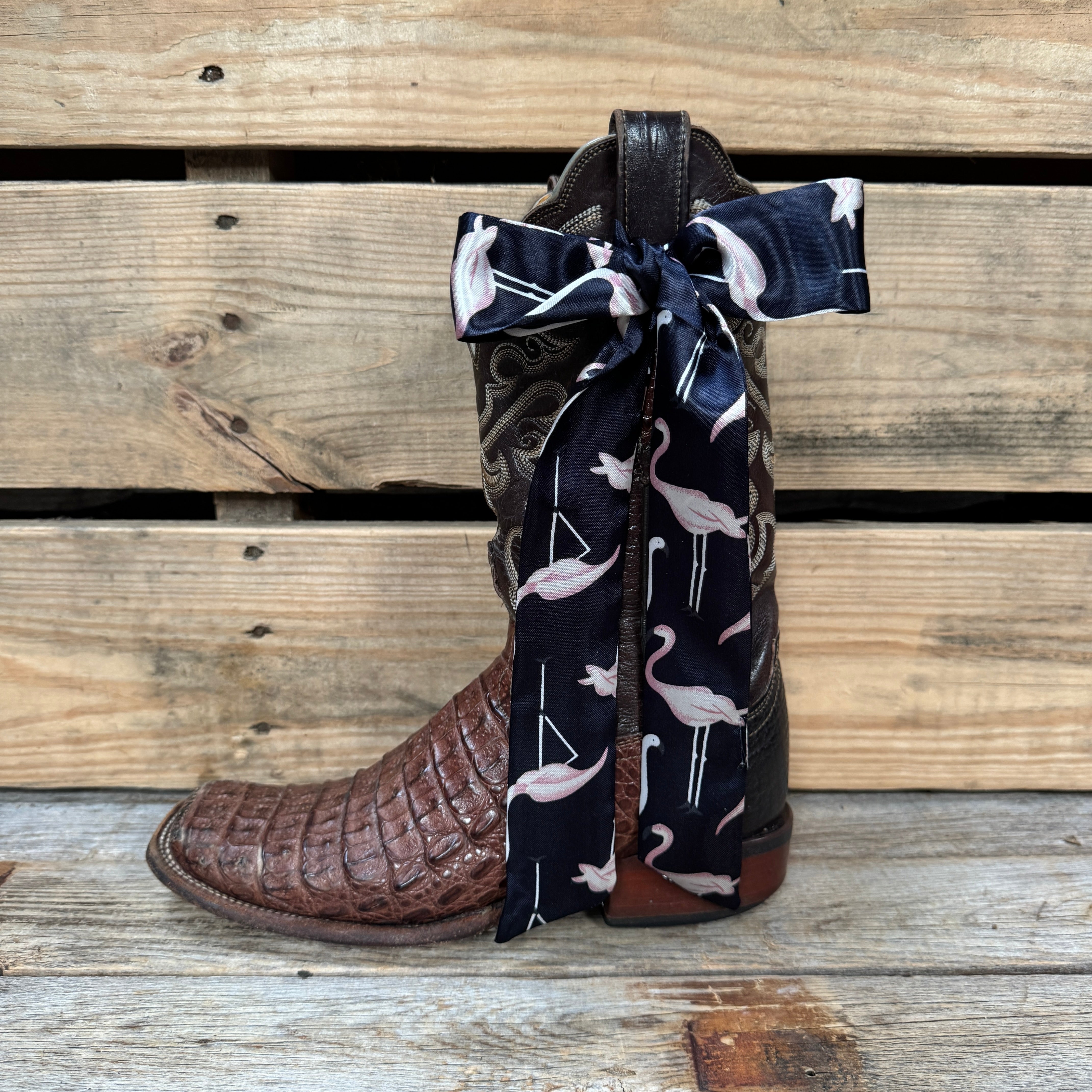 Navy and Pink Western Skinny Mini Wild Rag Scarf / Cowgirl Necktie #TW323