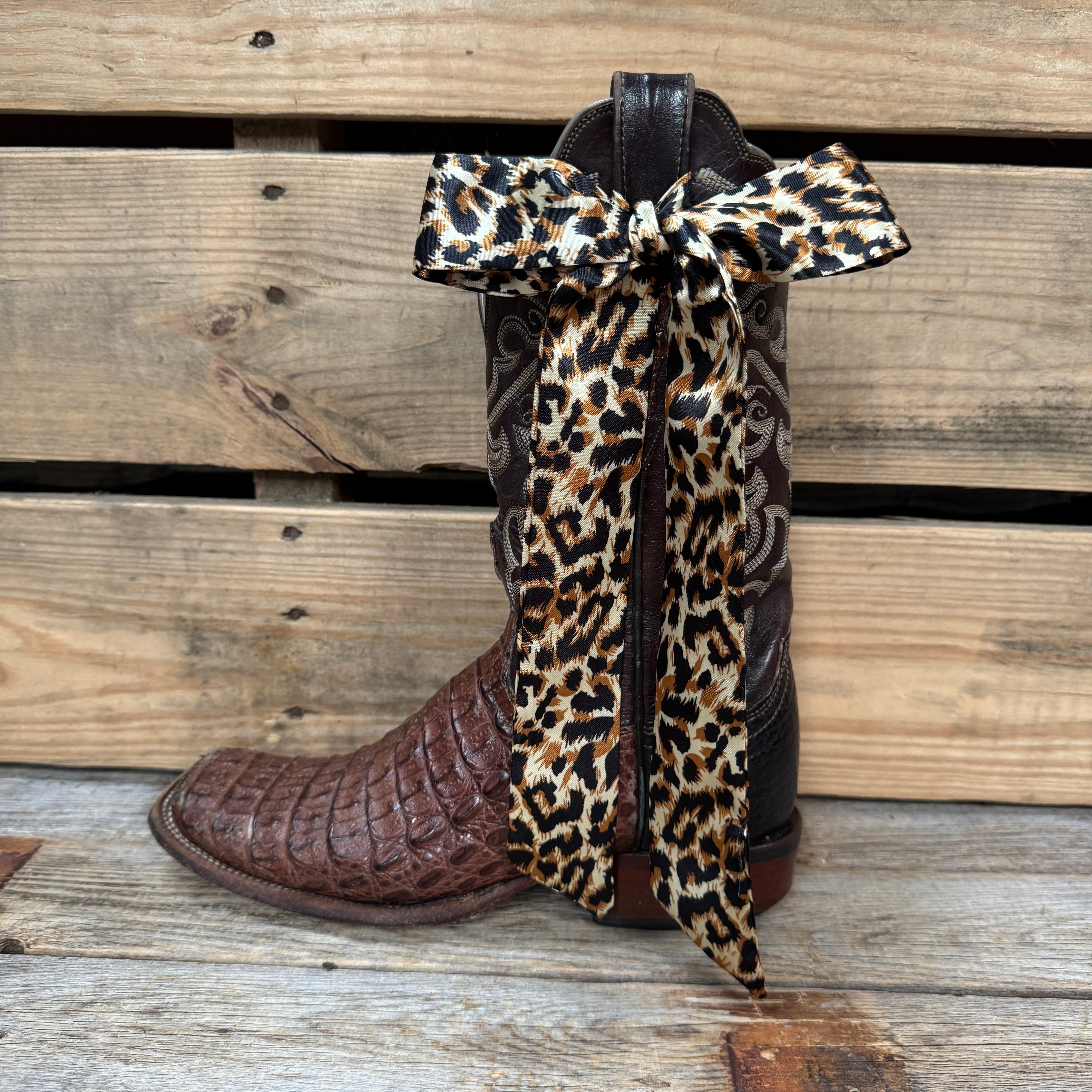 Tan Western Skinny Mini Wild Rag Scarf / Cowgirl Necktie #TW336