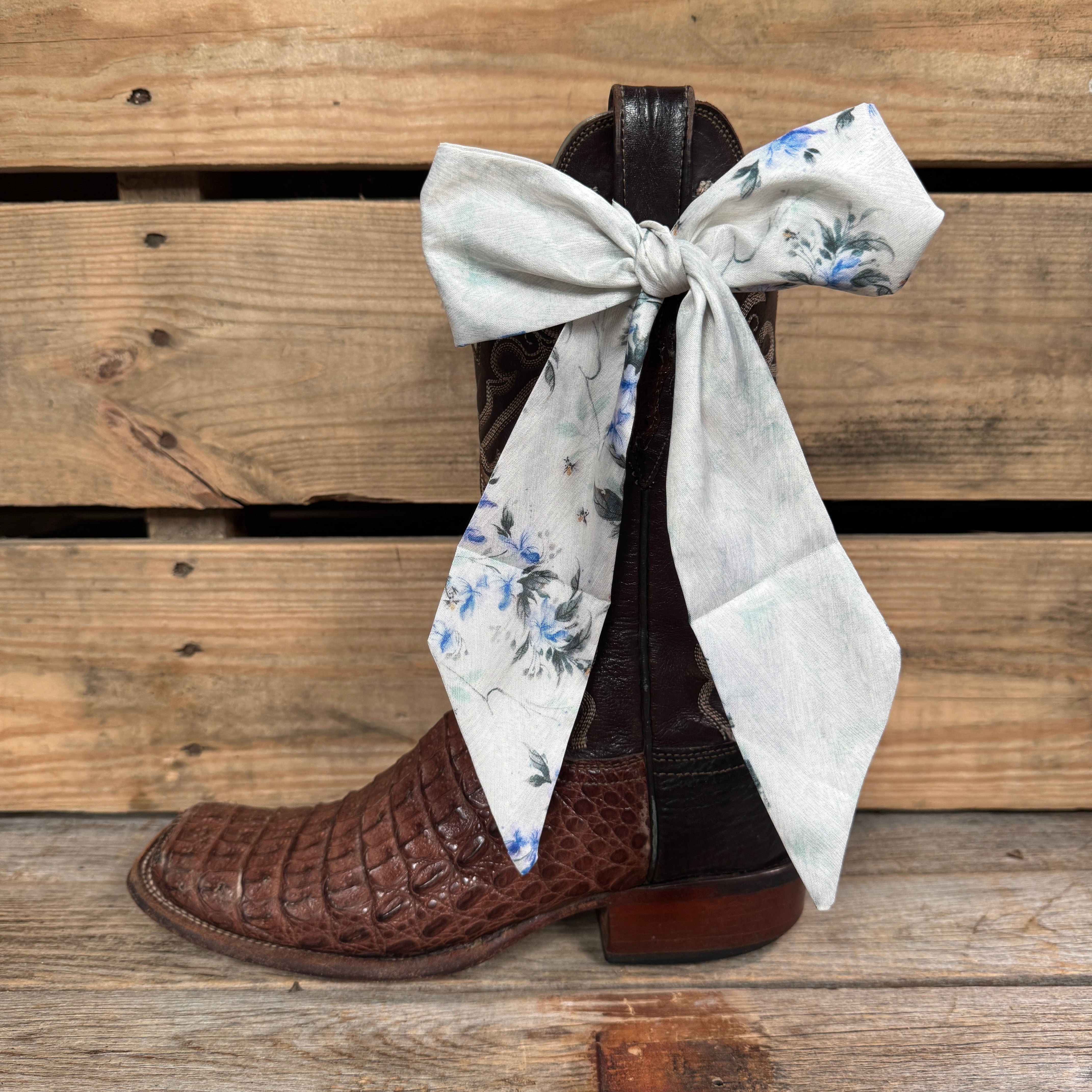 Blue and Green Western Skinny Mini Wild Rag Scarf / Cowgirl Necktie #TW116