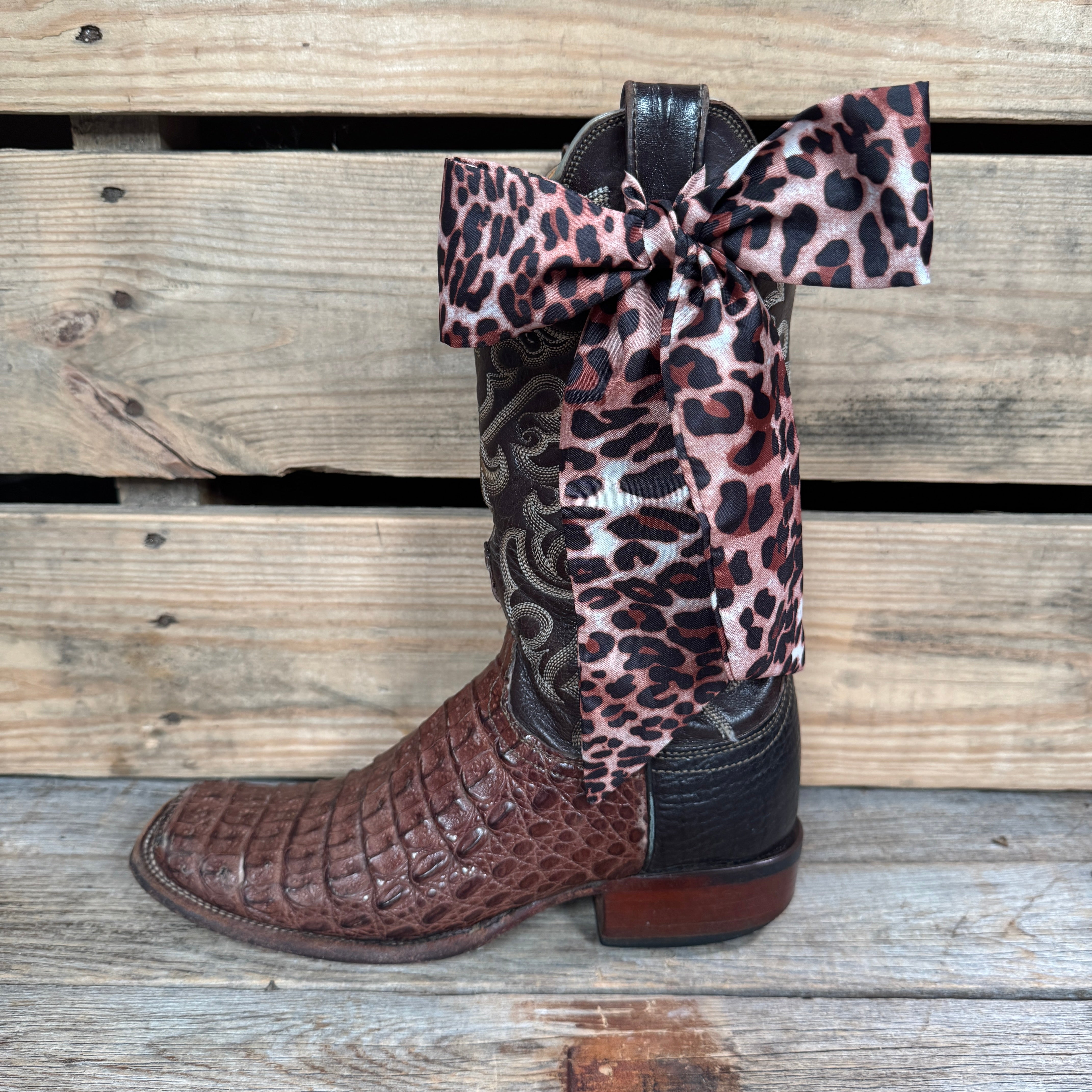 Tan and Brown Western Skinny Mini Wild Rag Scarf / Cowgirl Necktie #TW118