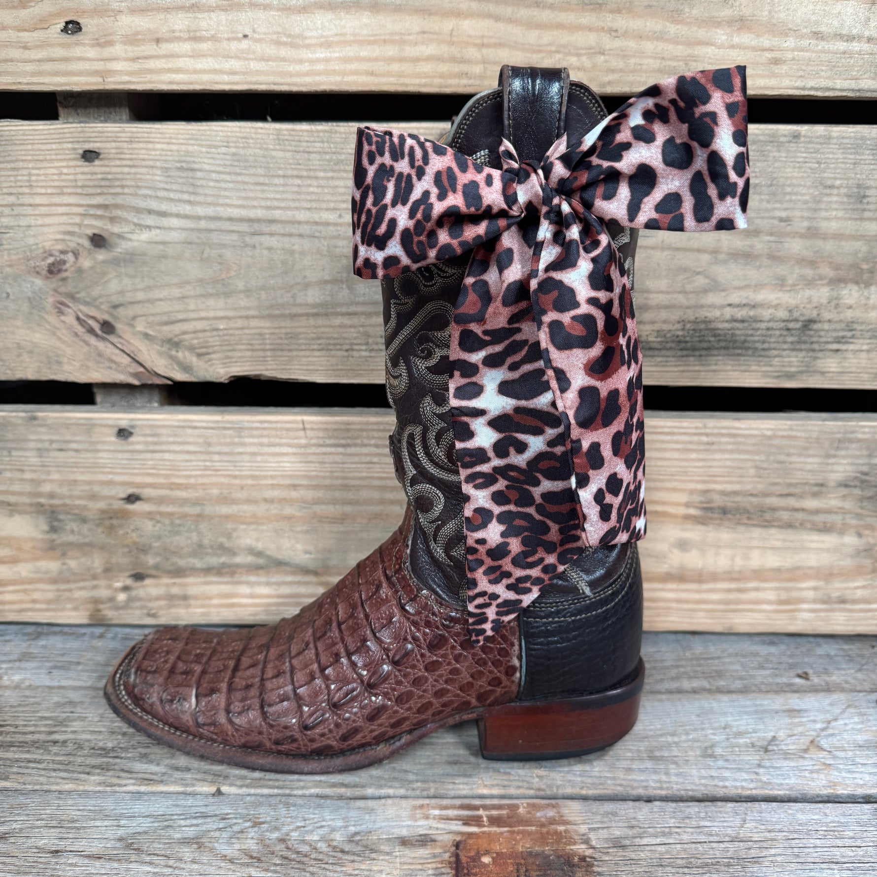 Tan and Brown Western Skinny Mini Wild Rag Scarf / Cowgirl Necktie #TW118