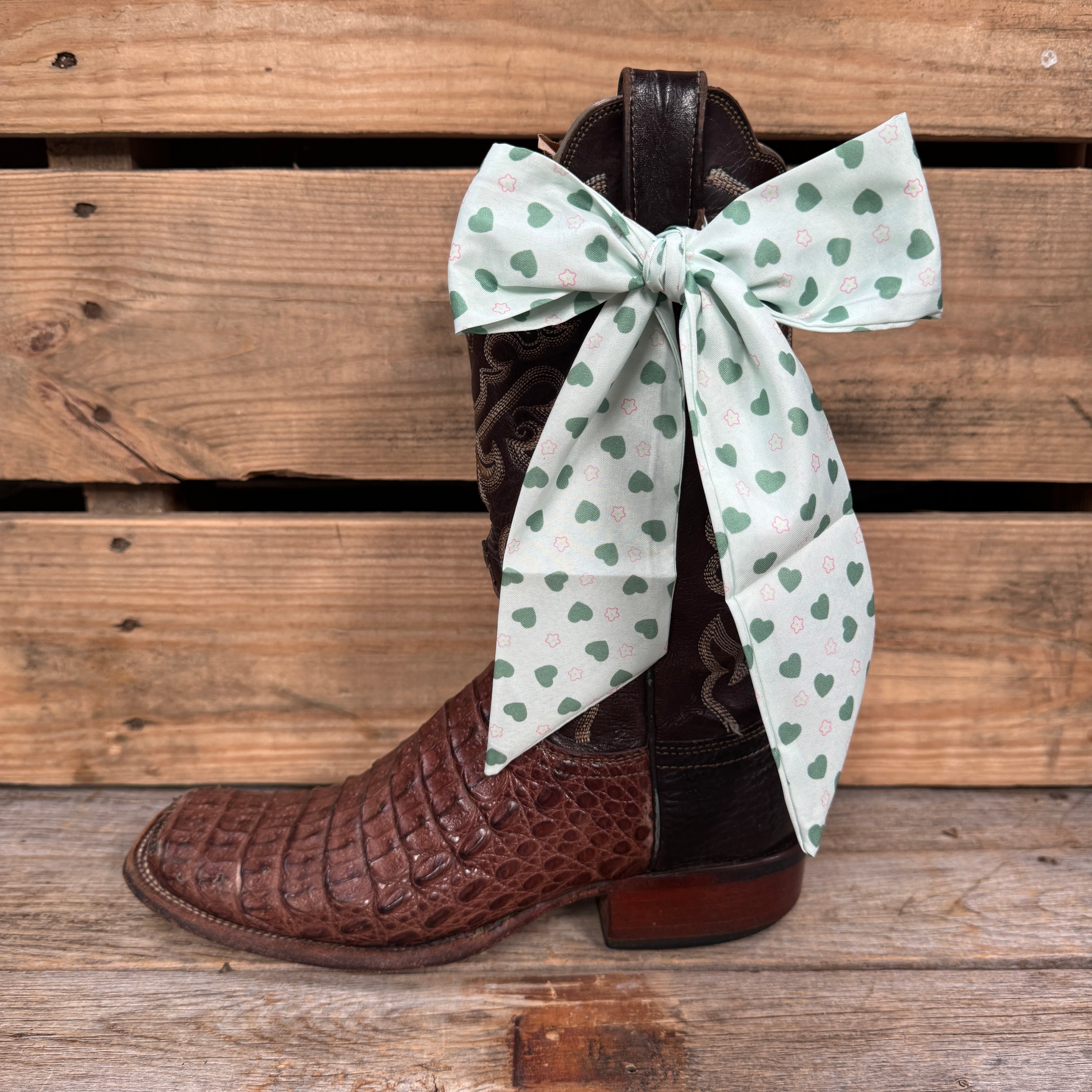 Green Western Skinny Mini Wild Rag Scarf / Cowgirl Necktie #TW128