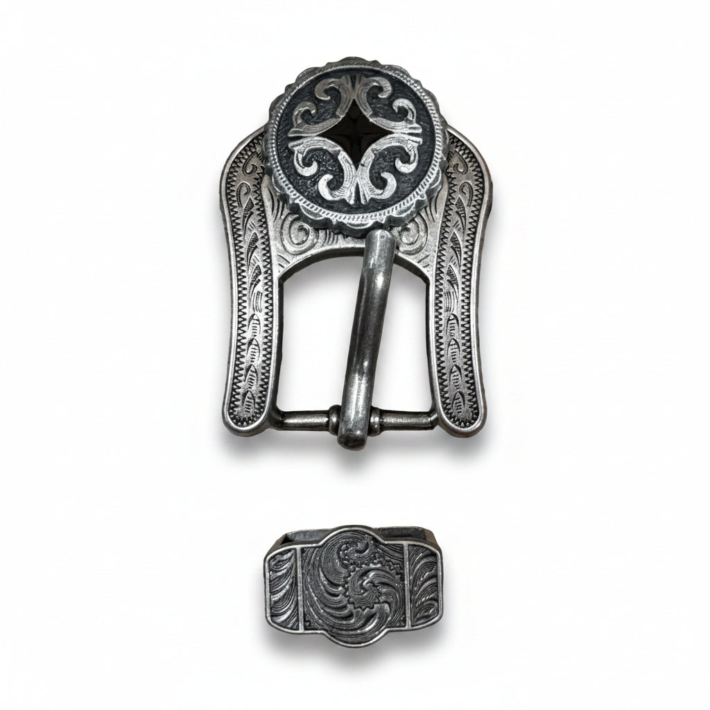 Black Diamond Antique Silver Western Concho W213