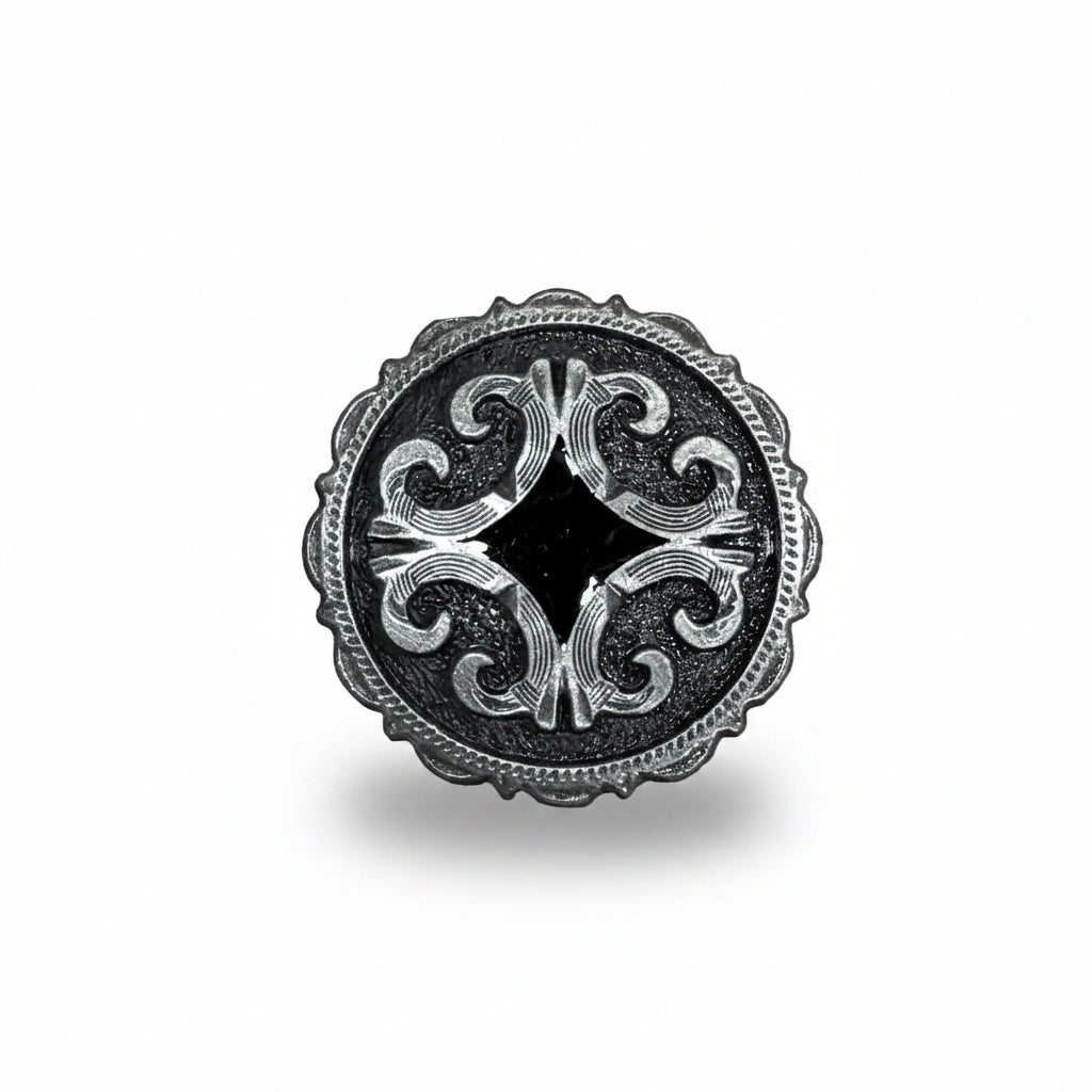 Black Diamond Antique Silver Western Concho W213