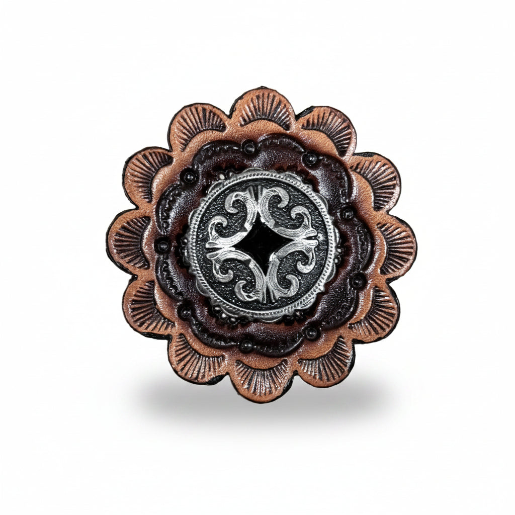 Black Diamond Antique Silver Western Concho W213