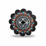 Black Diamond Antique Silver Western Concho W213