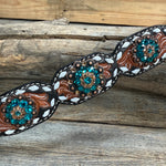 Light Oil Buckstitch Wither Strap #WS114