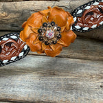 Light Oil Buckstitch Wither Strap #WS117