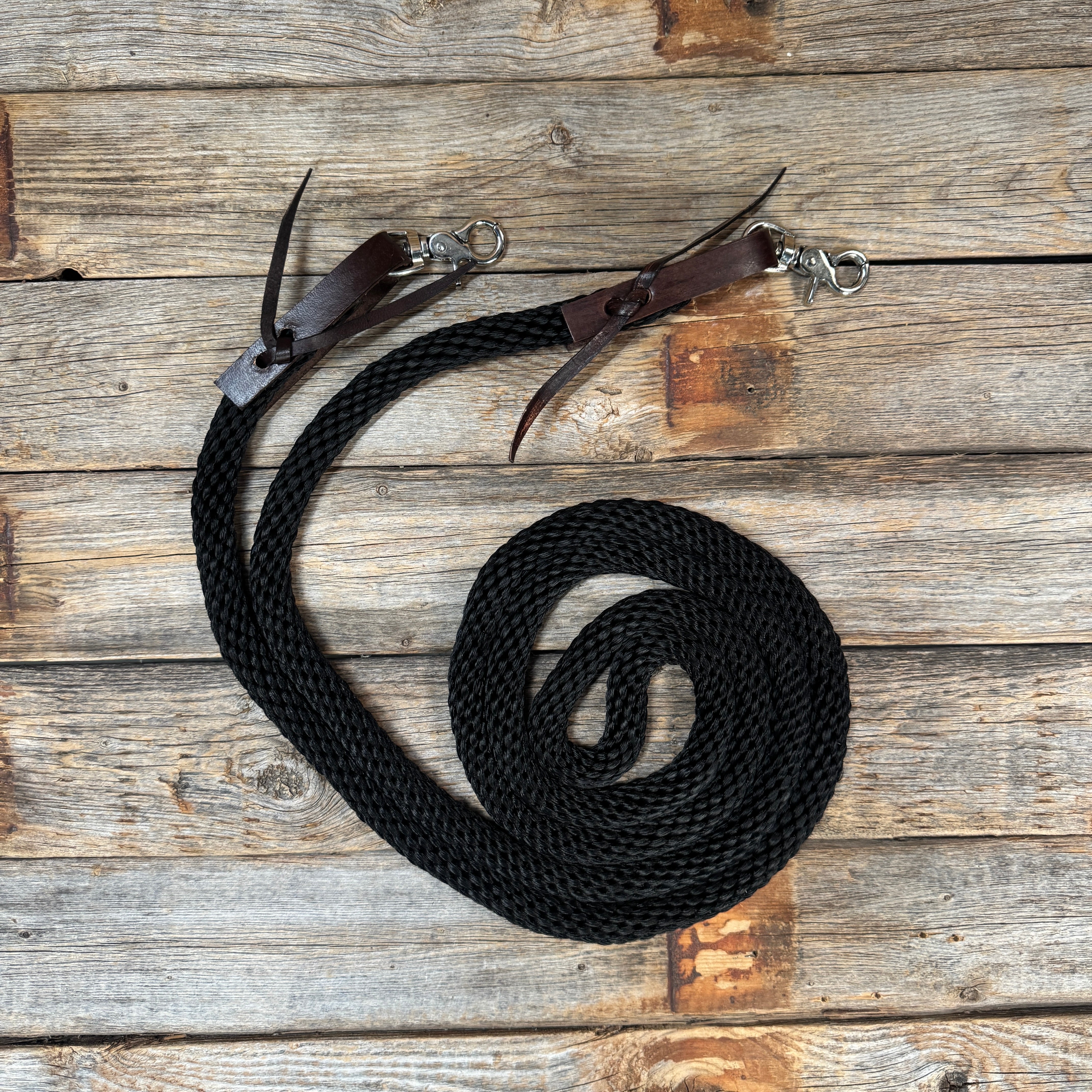 Black Nylon Barrel Racing Reins #NR101
