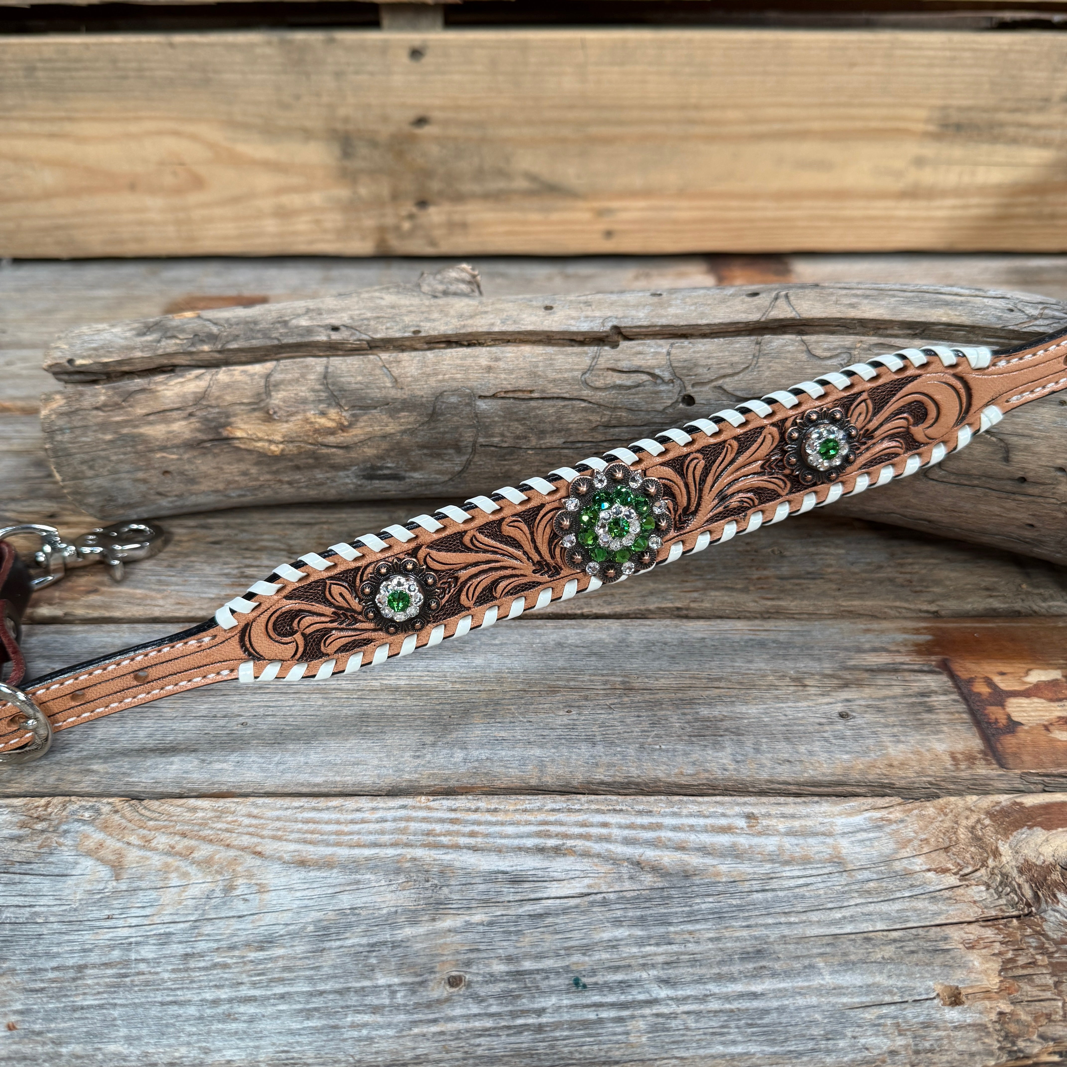 Light Oil Whipstitch Wither Strap #WS121