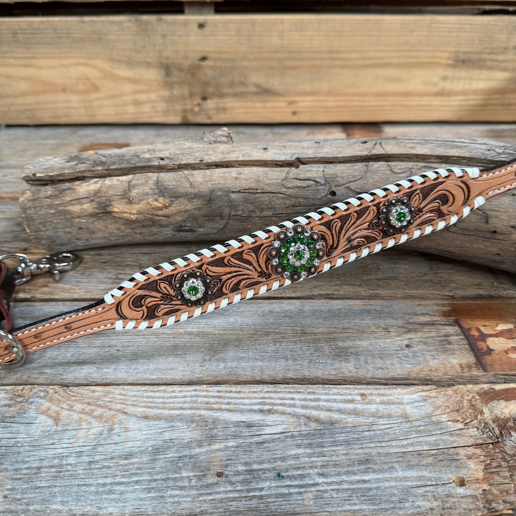 Light Oil Whipstitch Wither Strap #WS121