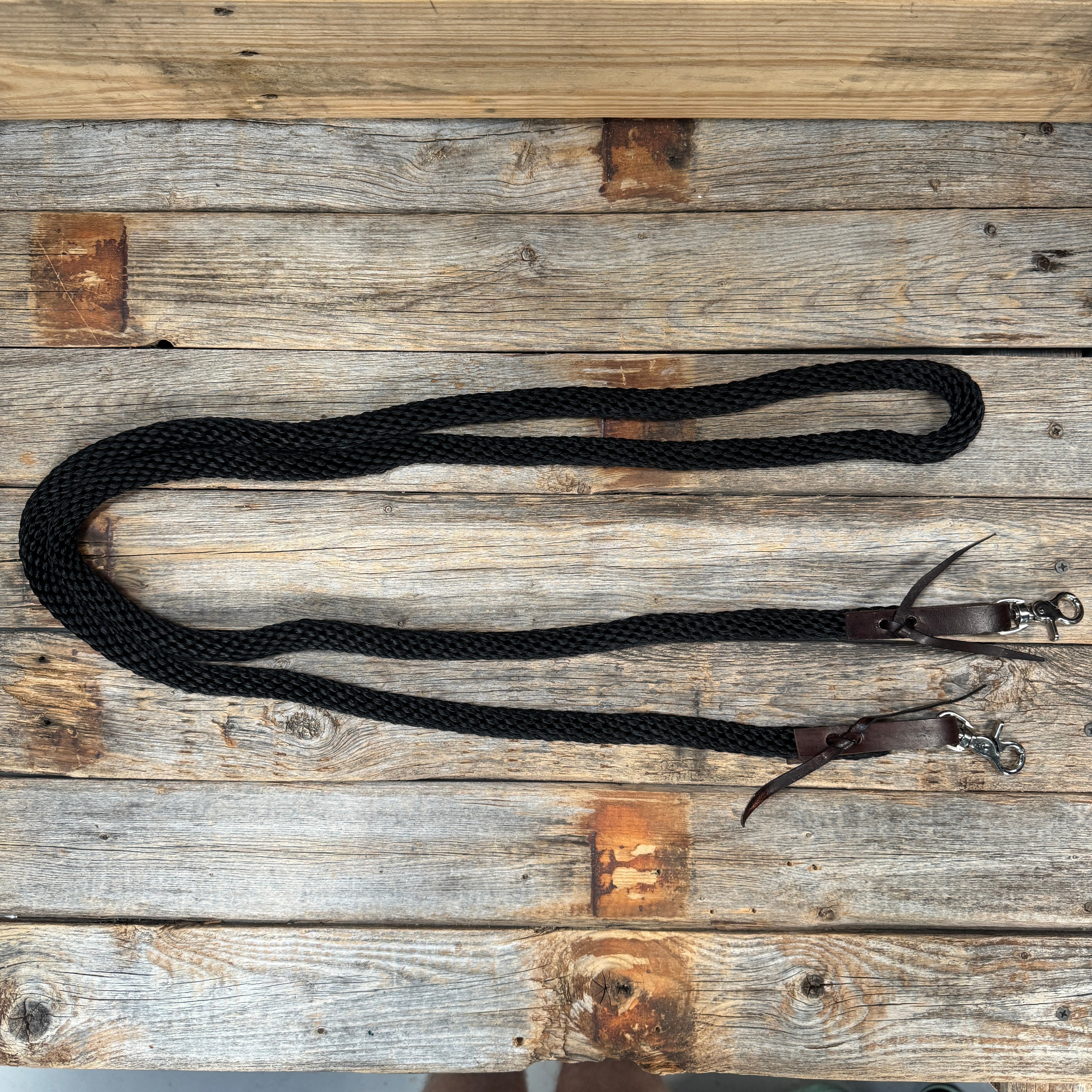 Black Nylon Barrel Racing Reins #NR101