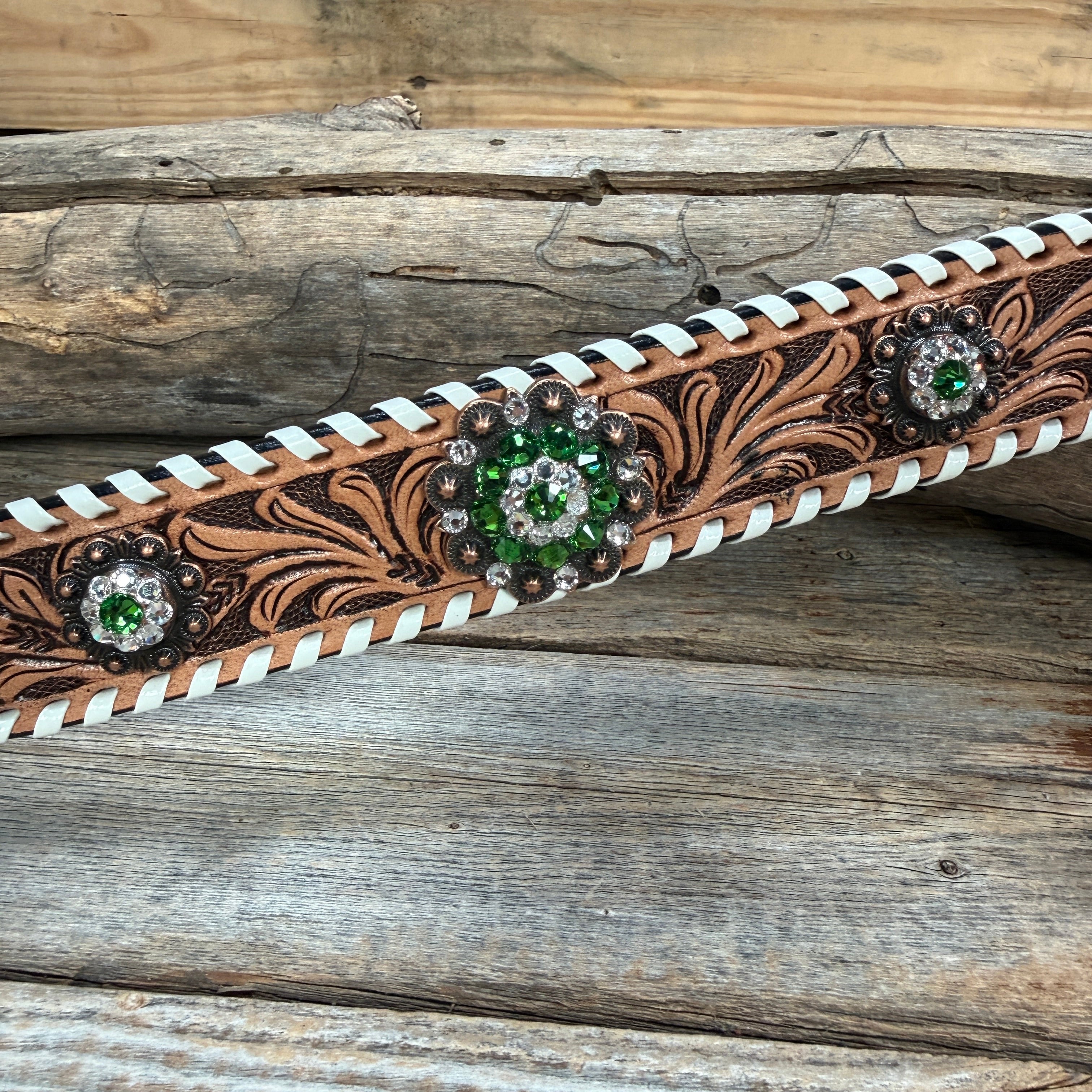 Light Oil Whipstitch Wither Strap #WS121