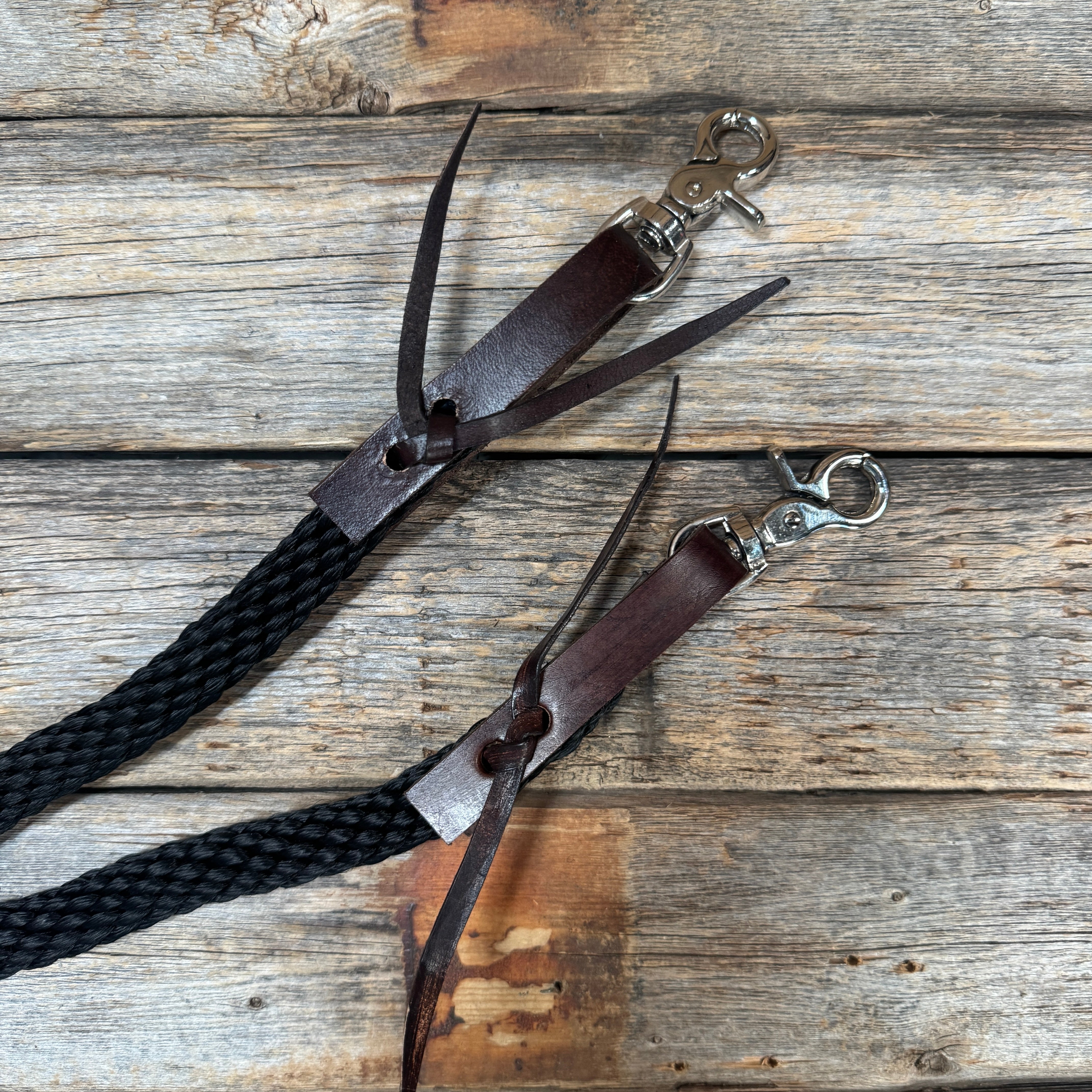 Black Nylon Barrel Racing Reins #NR101