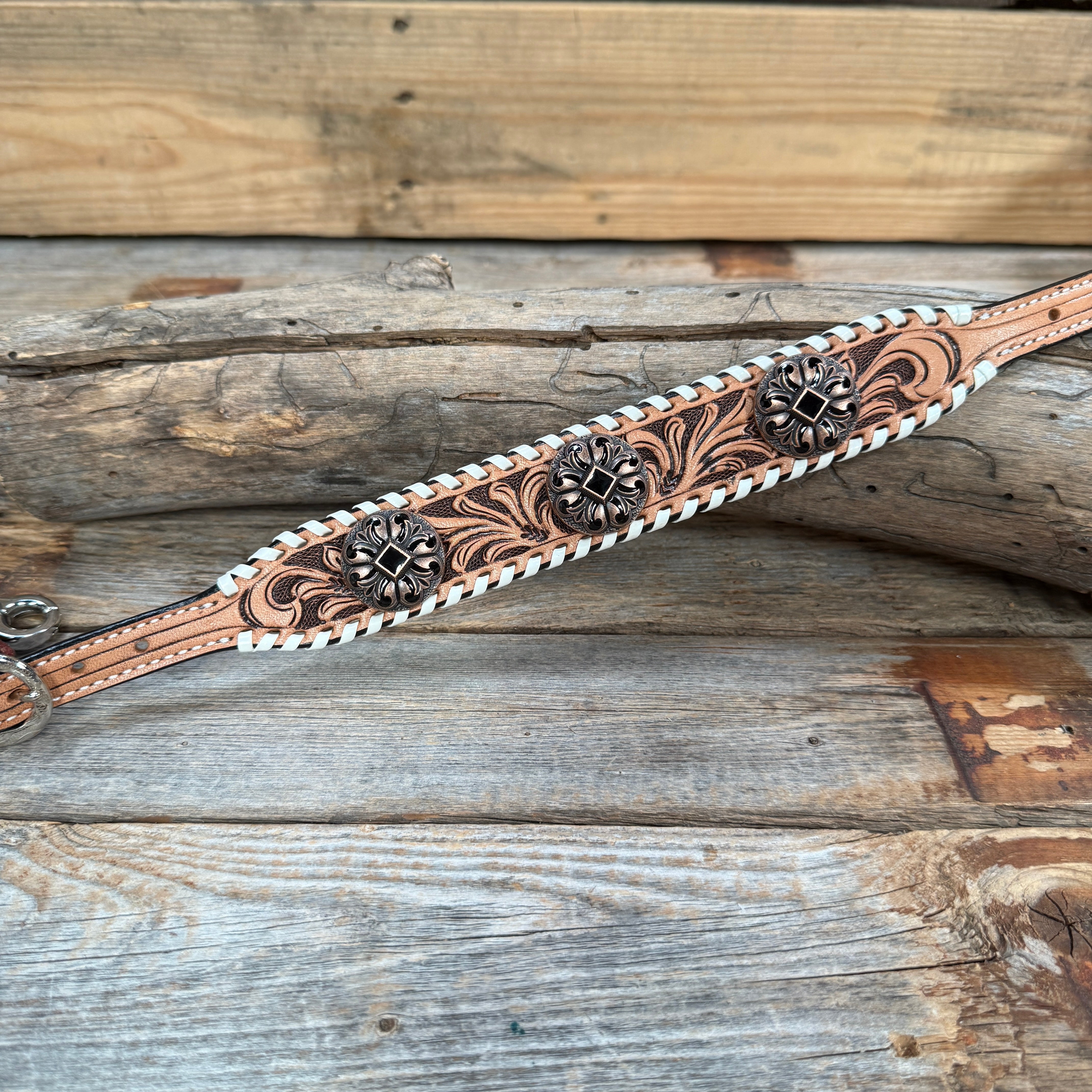 Light Oil Whipstitch Wither Strap #WS118