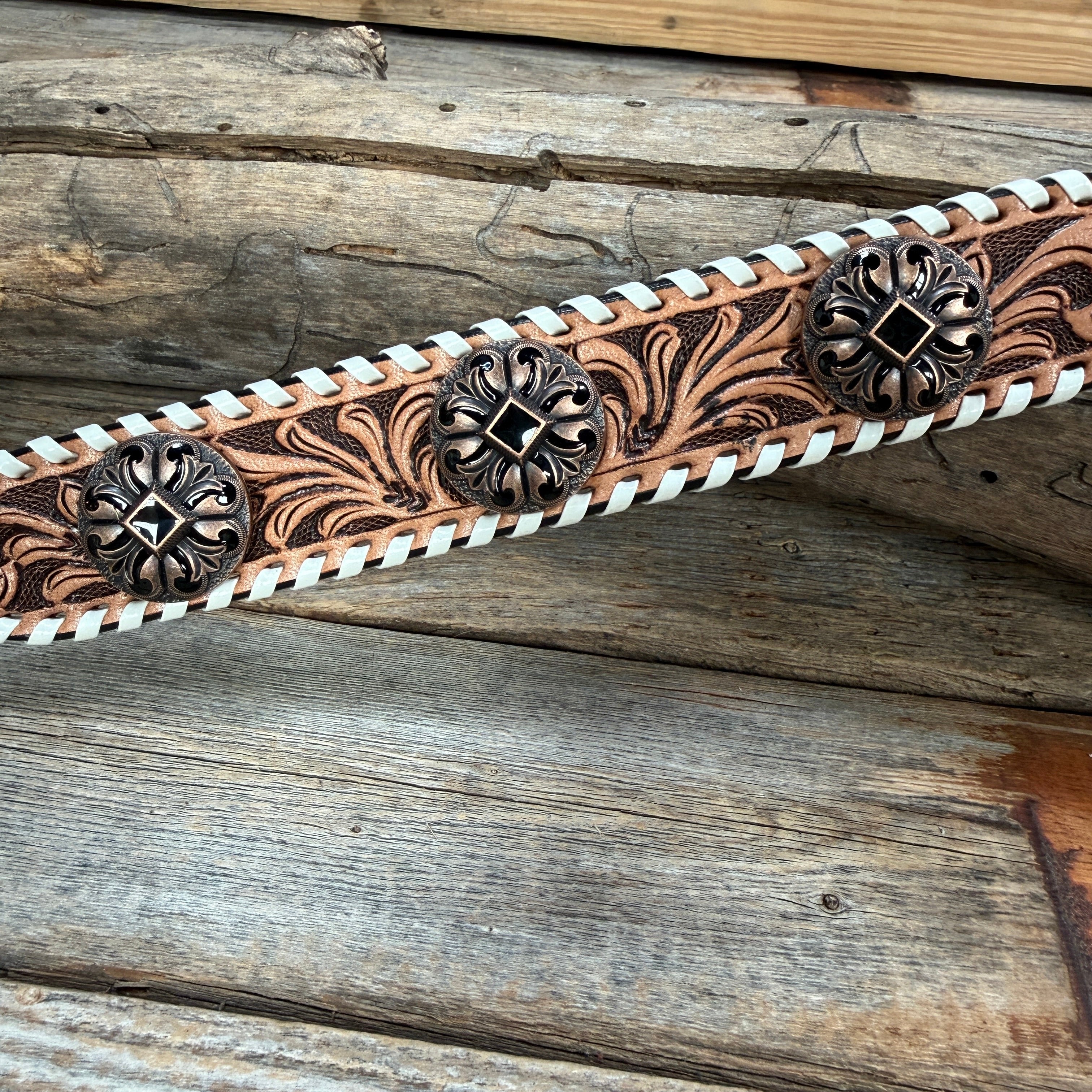 Light Oil Whipstitch Wither Strap #WS118