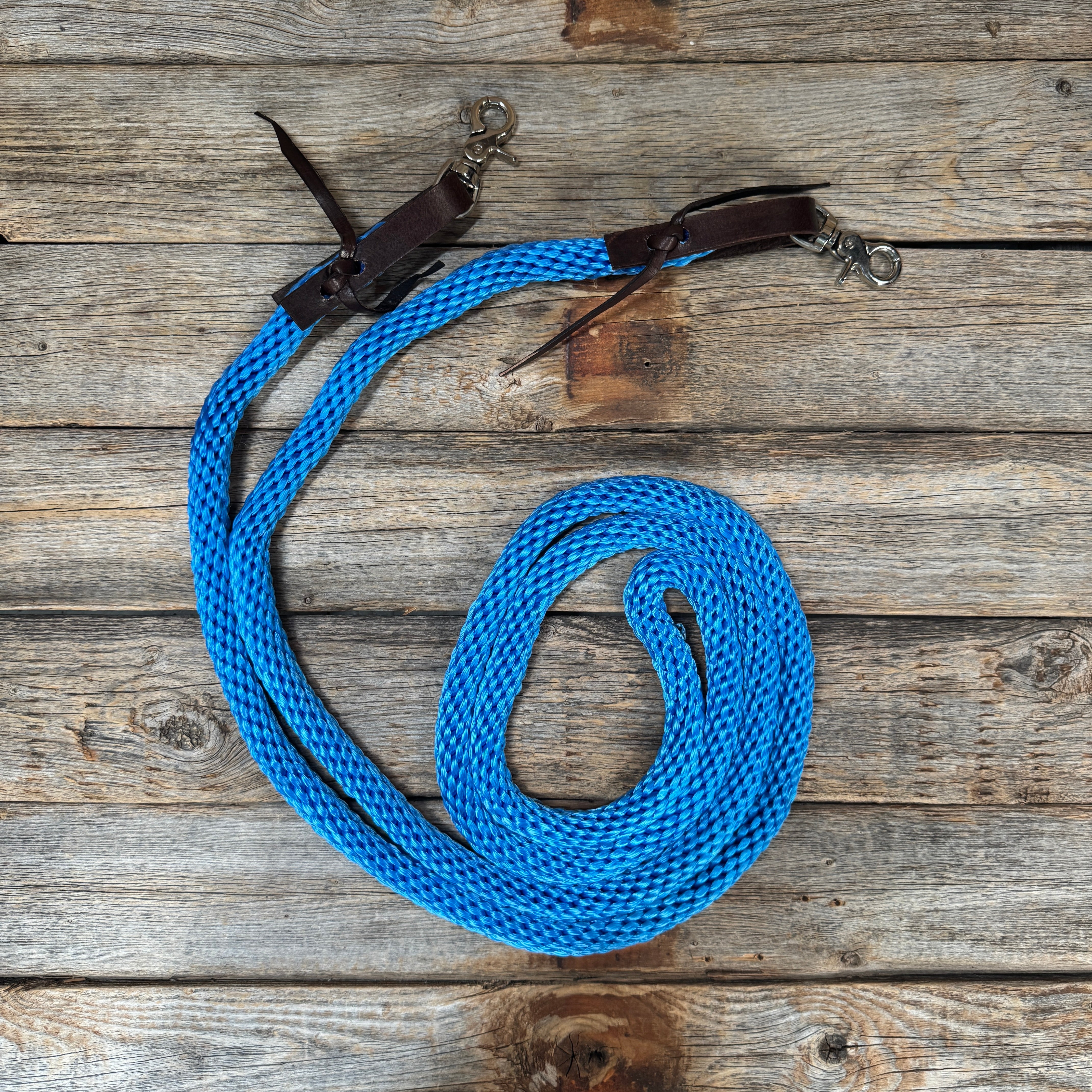 Blue Nylon Barrel Racing Reins #NR103