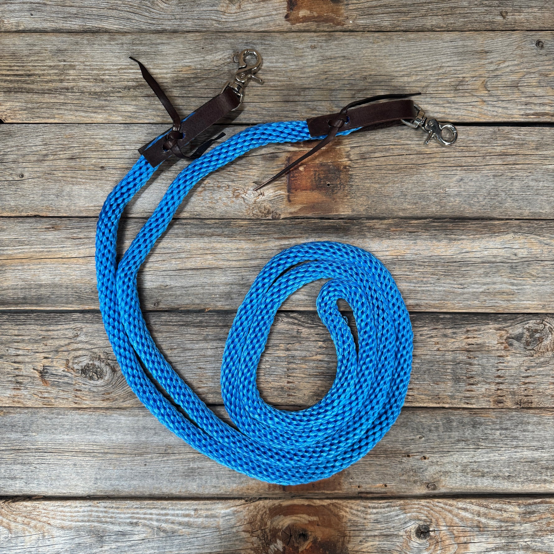 Blue Nylon Barrel Racing Reins #NR103