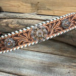 Light Oil Whipstitch Wither Strap #WS123