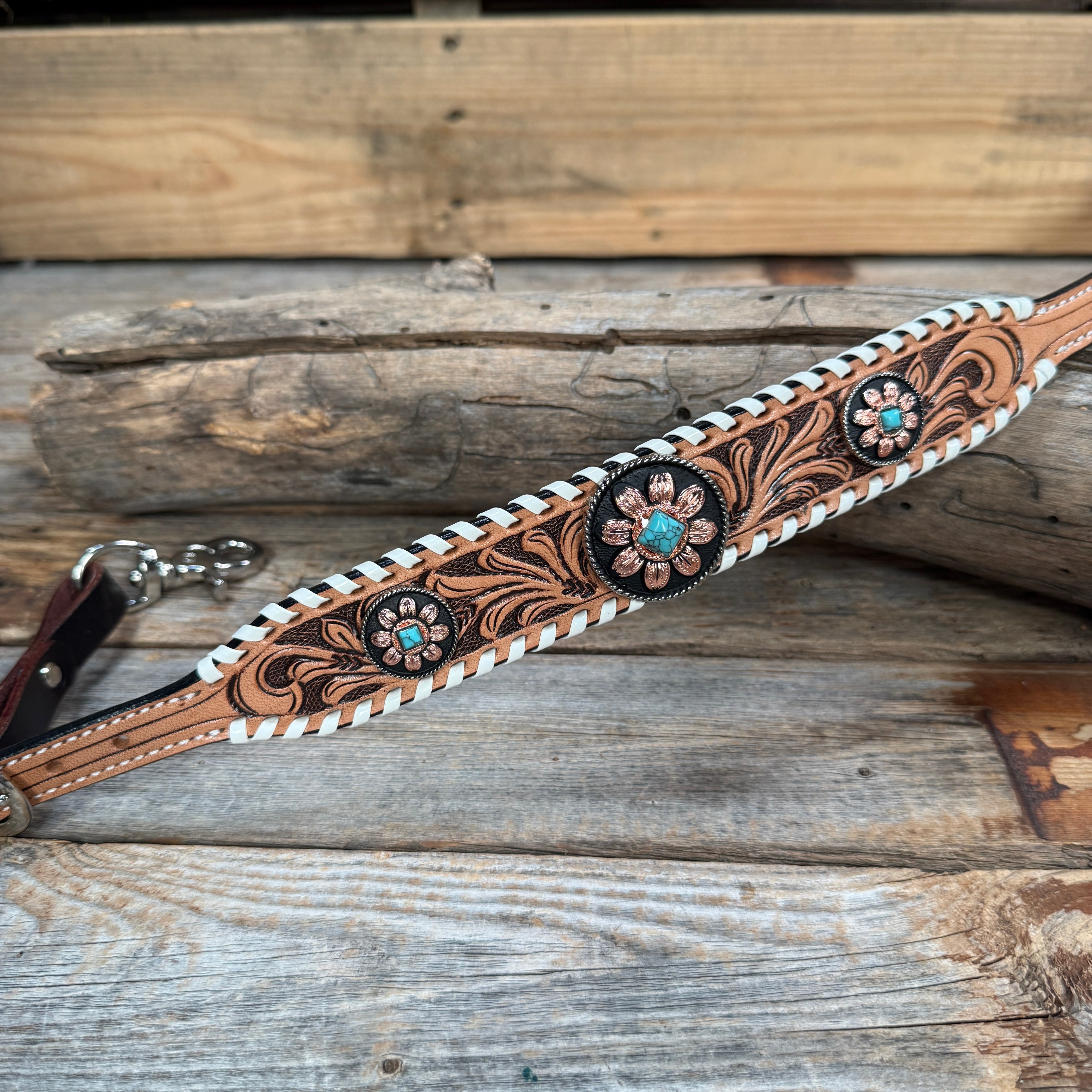 Light Oil Whipstitch Wither Strap #WS120