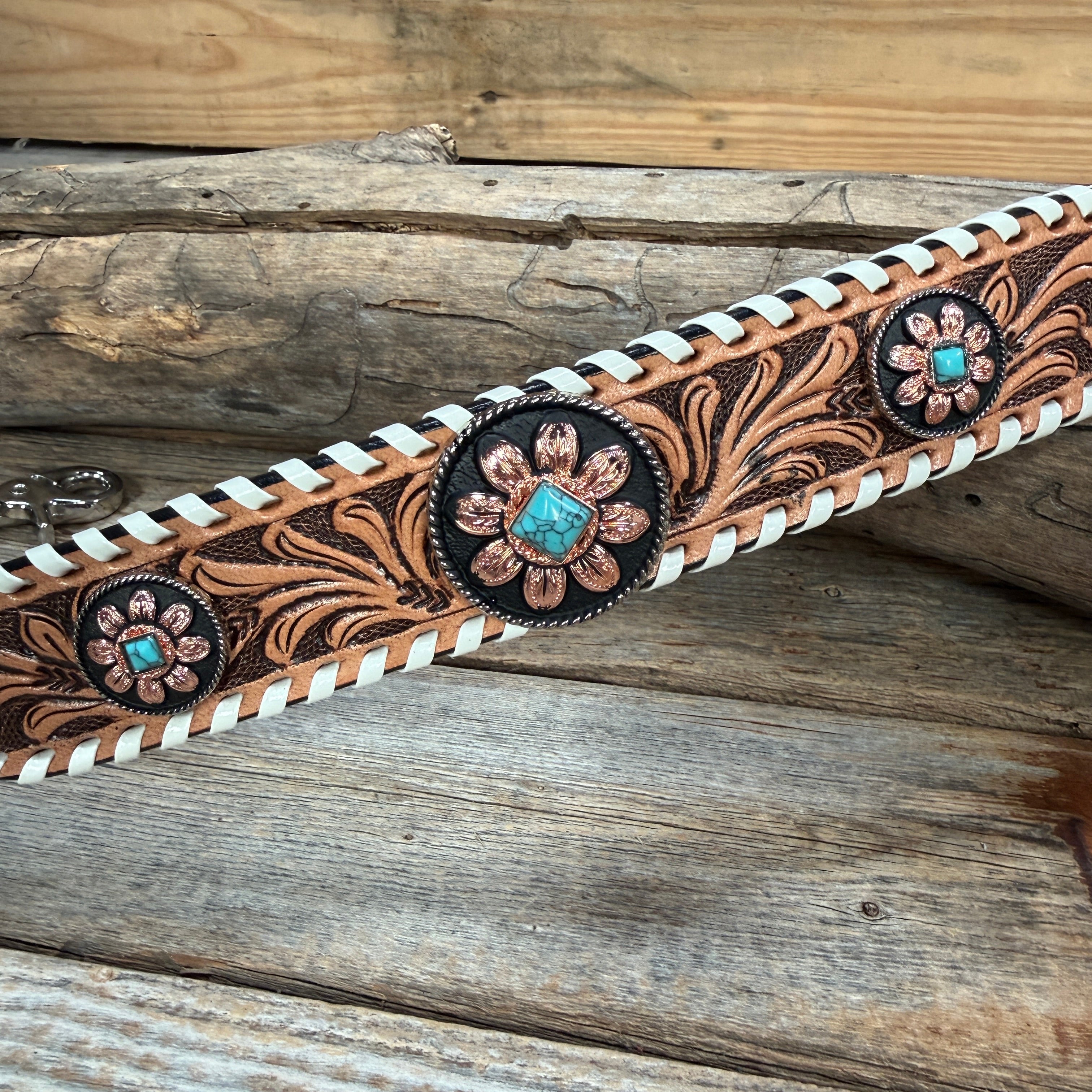 Light Oil Whipstitch Wither Strap #WS120
