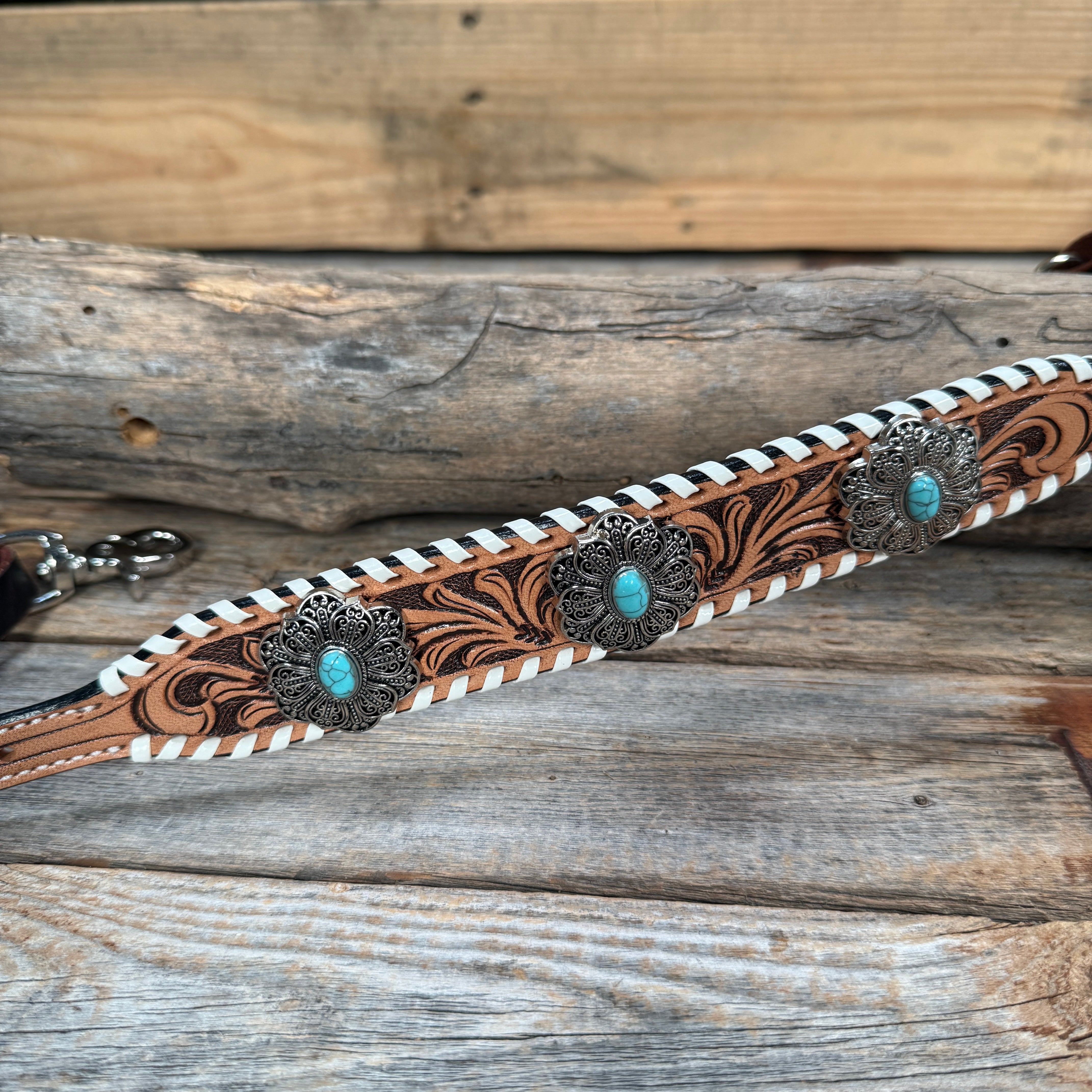 Light Oil Whipstitch Wither Strap #WS119