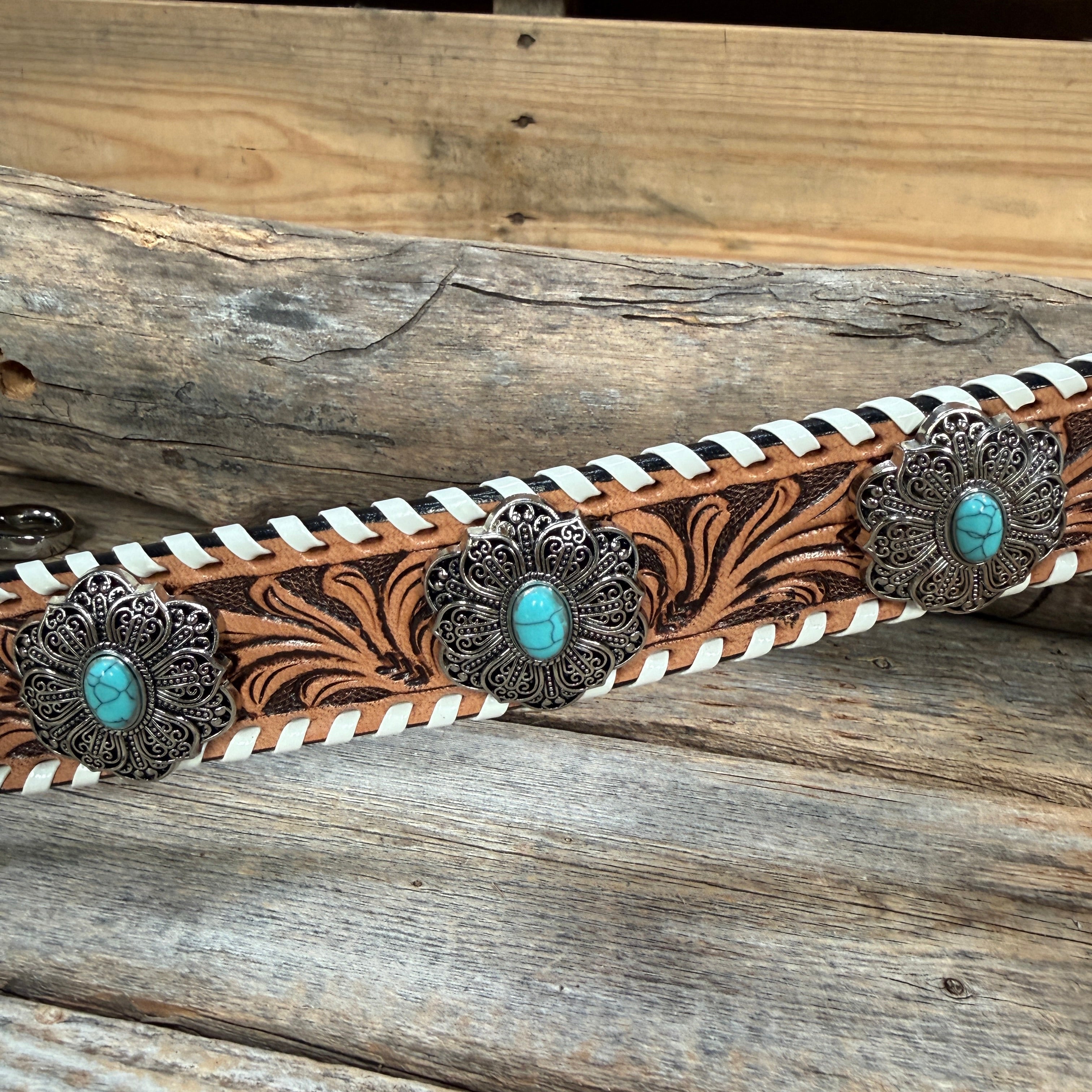 Light Oil Whipstitch Wither Strap #WS119