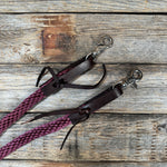 Burgundy Nylon Barrel Racing Reins #NR104
