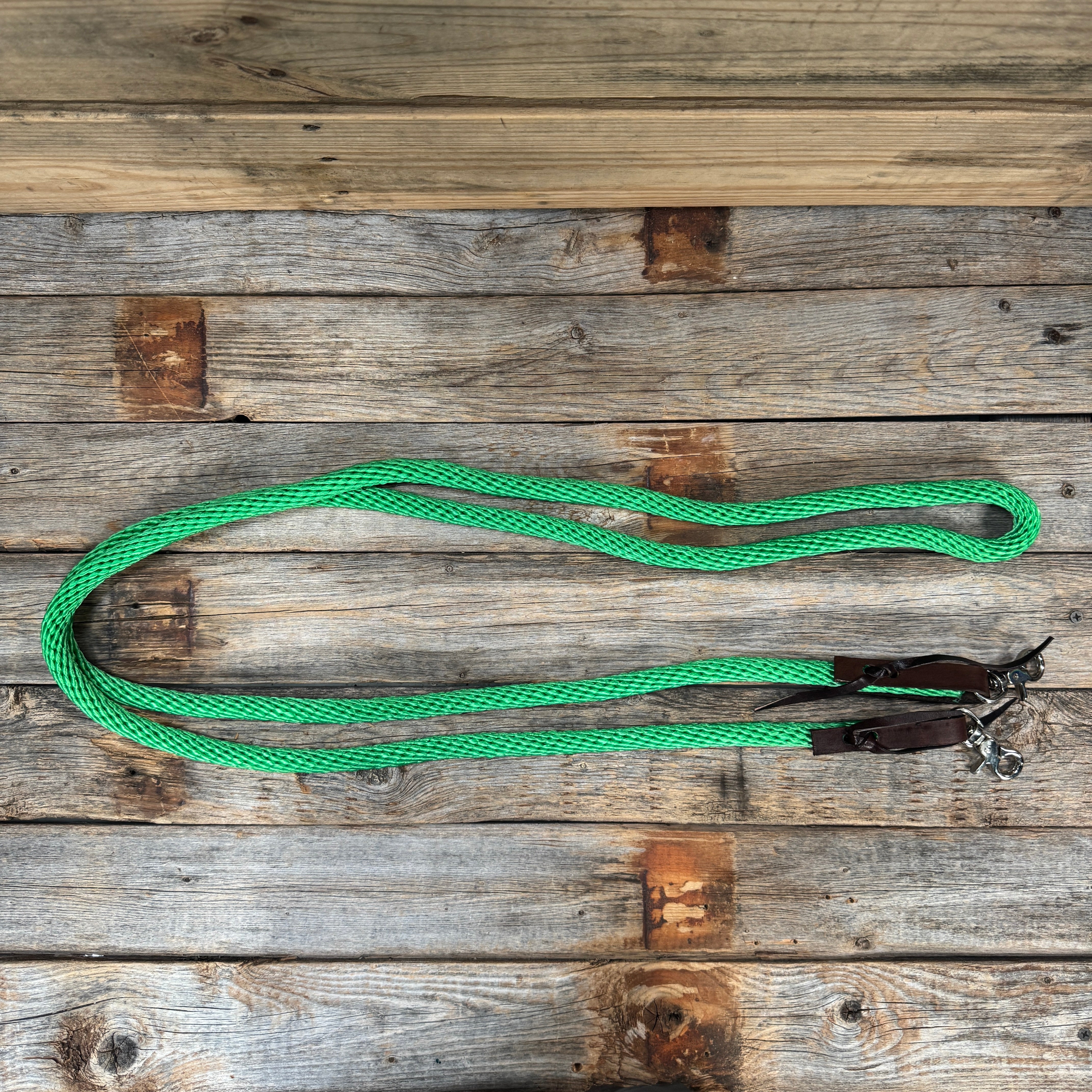 Green Nylon Barrel Racing Reins #NR105