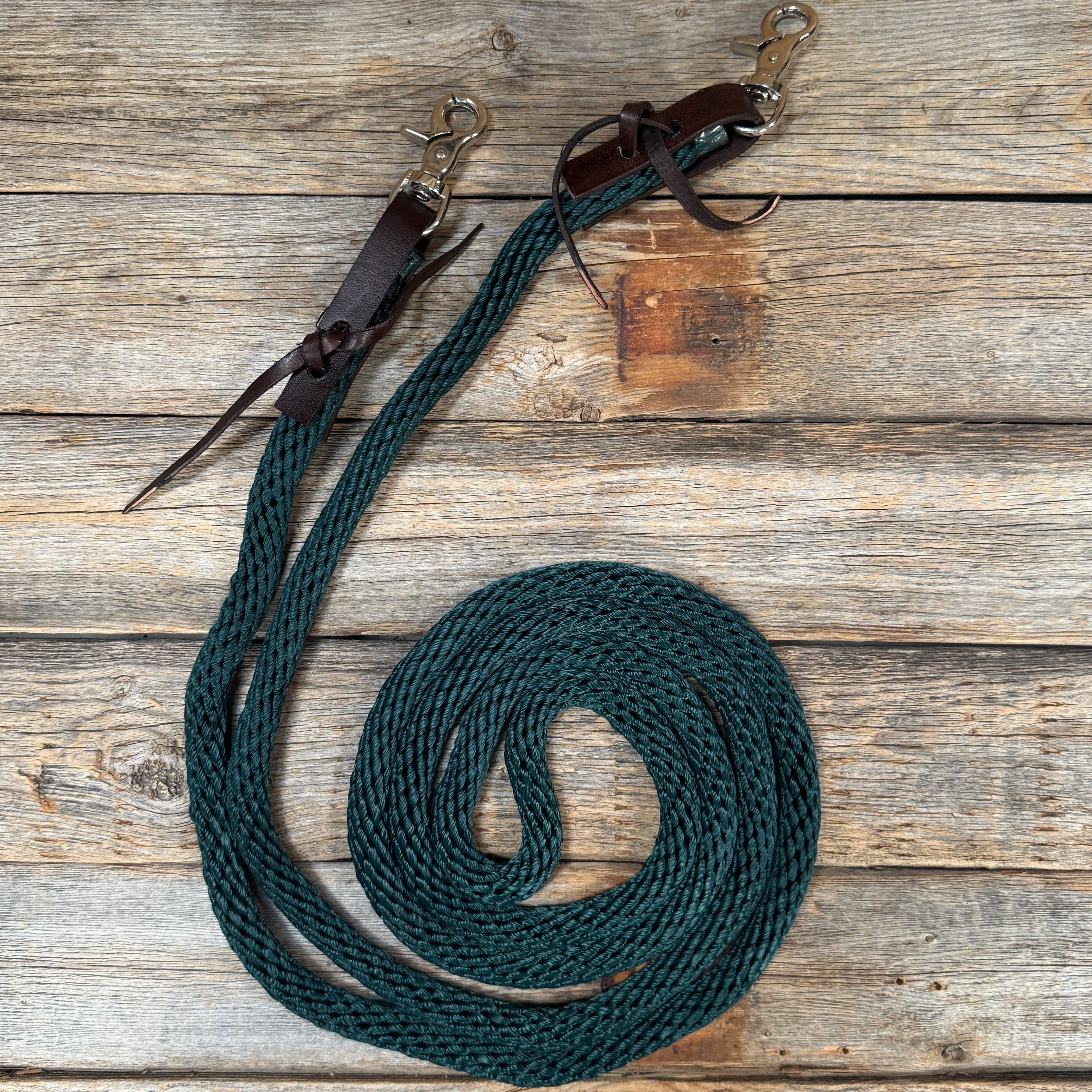 Emerald Nylon Barrel Racing Reins #NR106