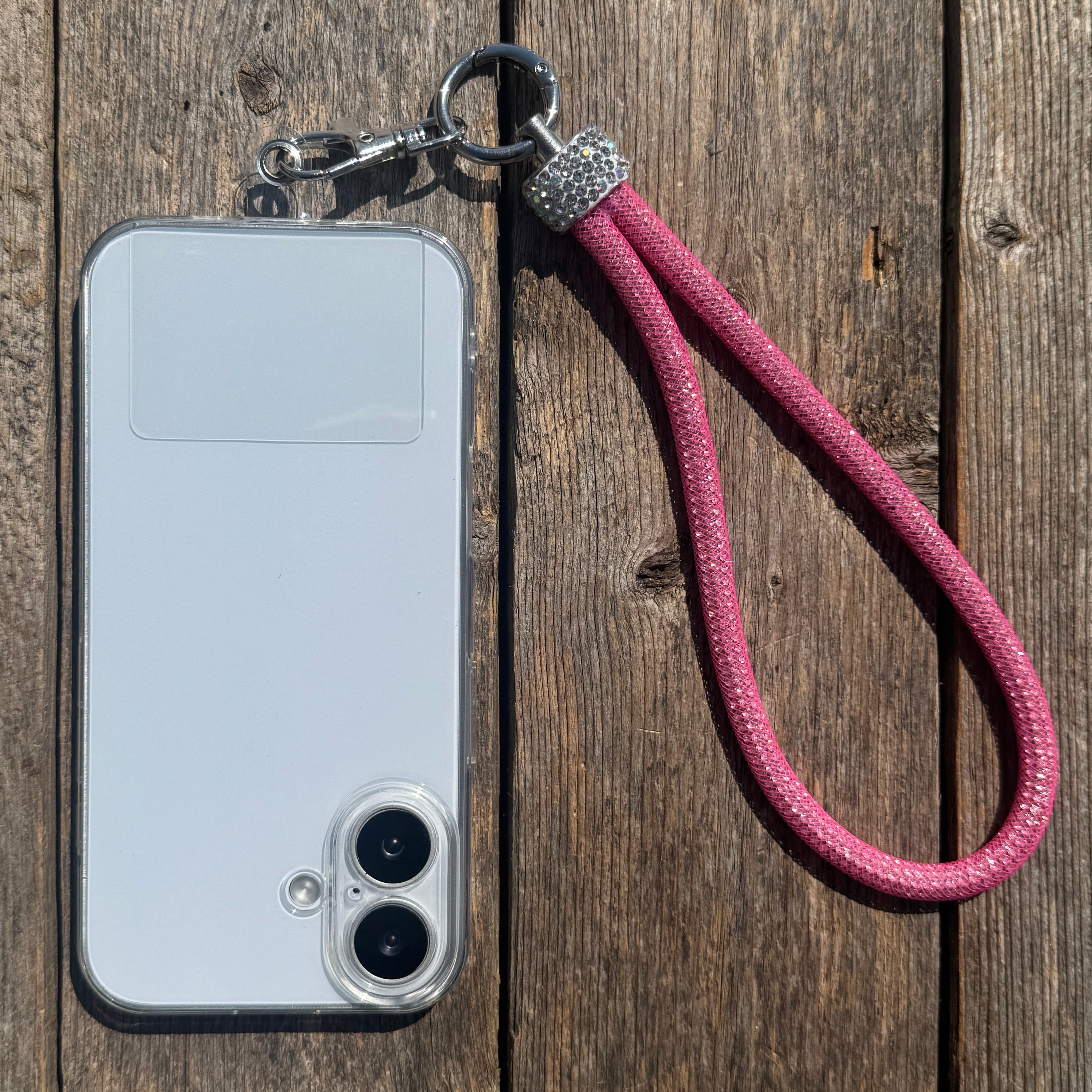 Pink Rhinestone Cell Phone Wristlet #CPW101