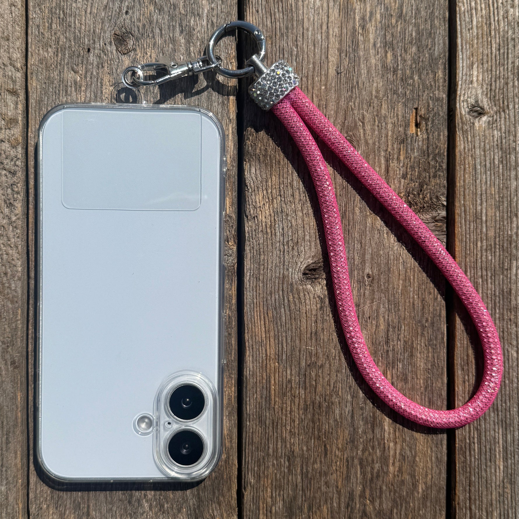 Pink Rhinestone Cell Phone Wristlet #CPW101