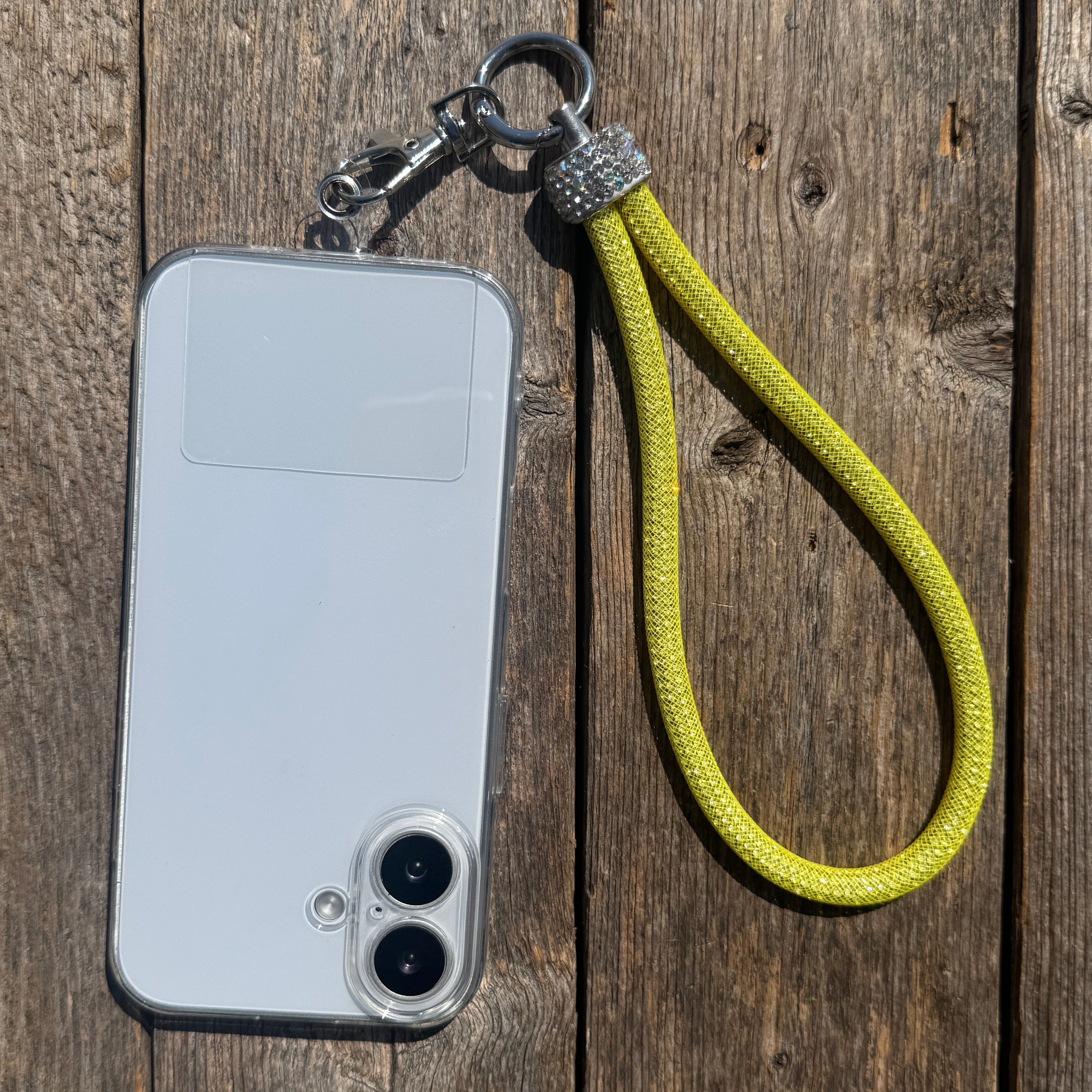 Yellow Rhinestone Cell Phone Wristlet #CPW102
