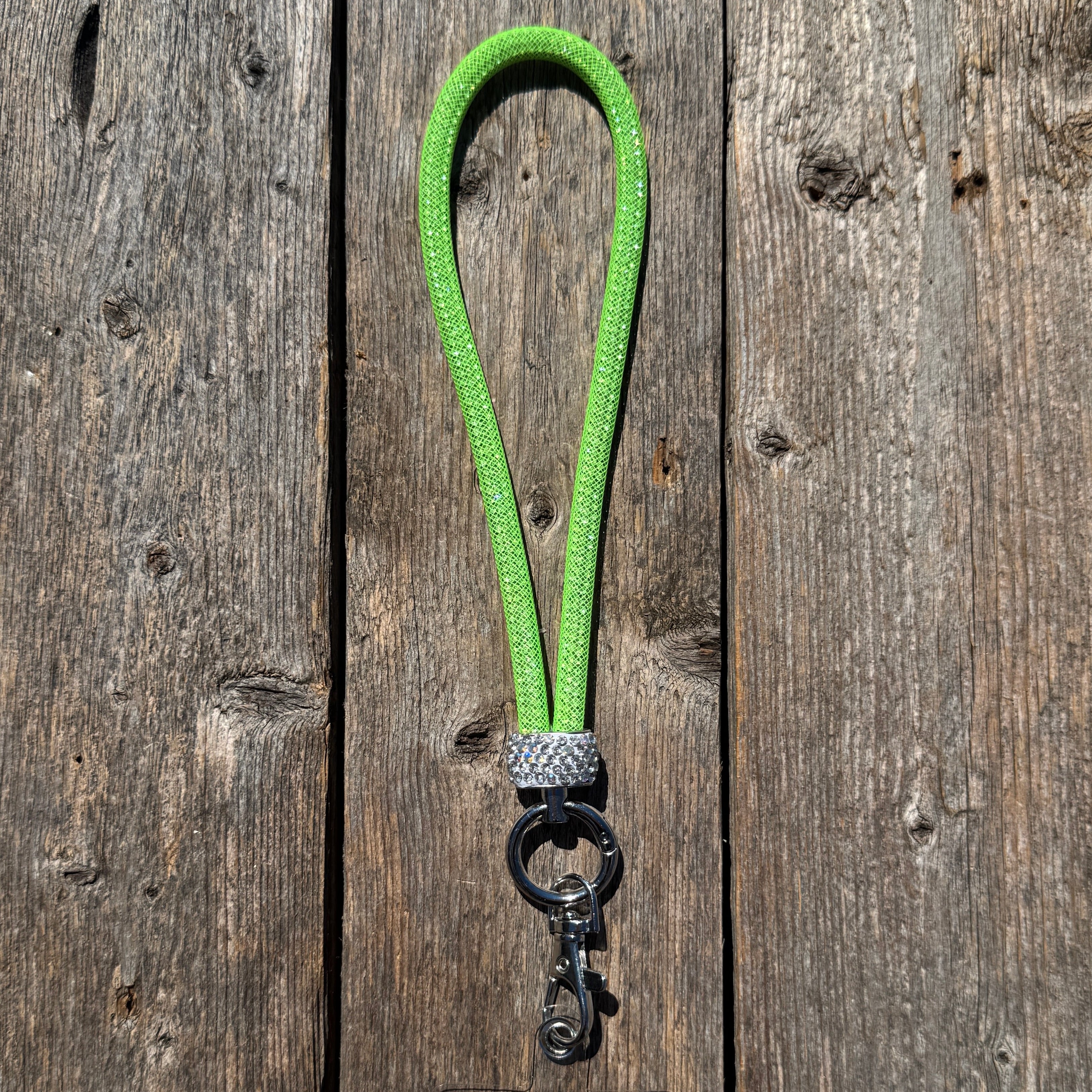 Lime Rhinestone Cell Phone Holder #CPW104