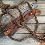 Bronc Noseband Mule Tape Halter with Copper Turquoise/Clear Conchos #MT301
