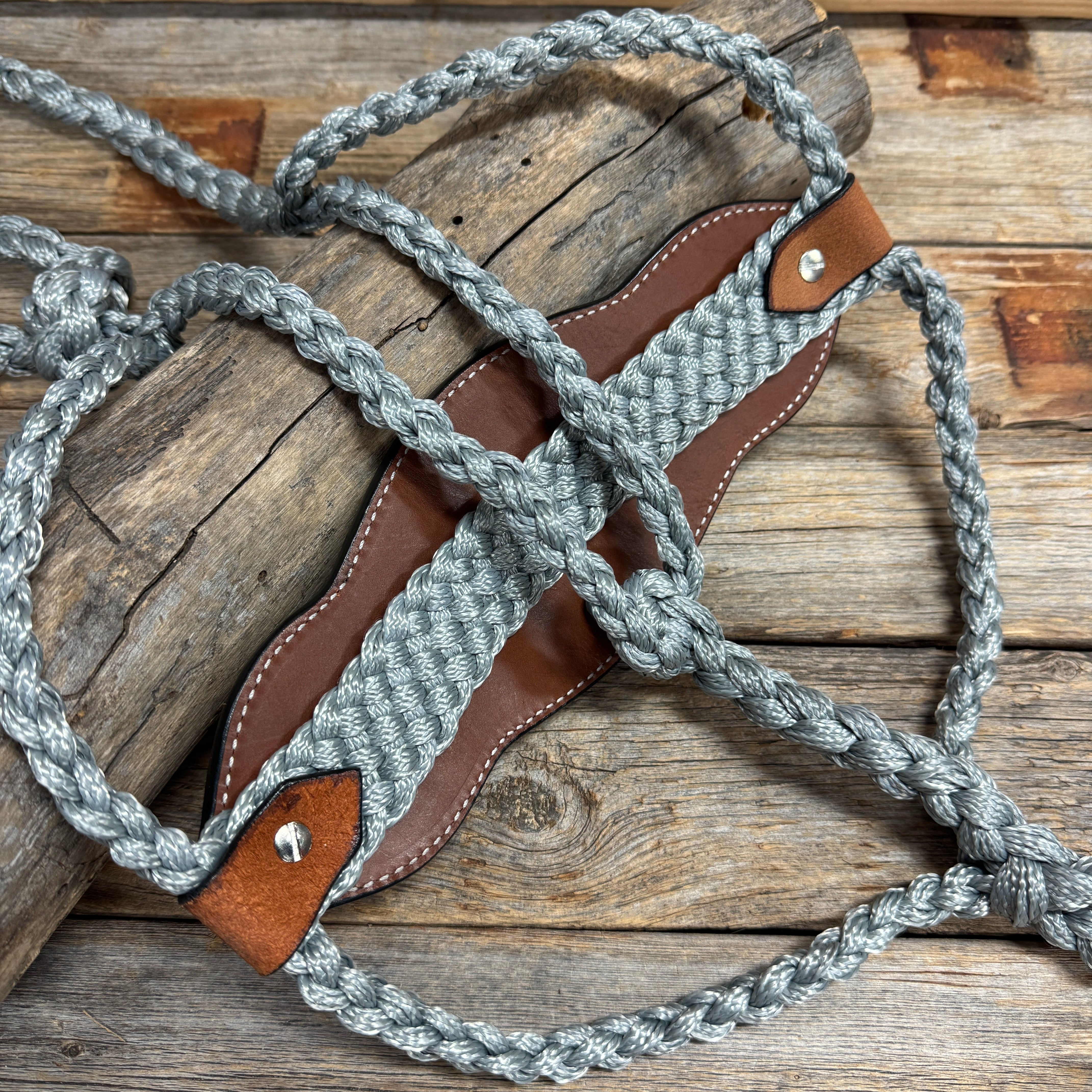 Bronc Noseband Mule Tape Halter with Turquoise Sunflower Western Conchos #MT306